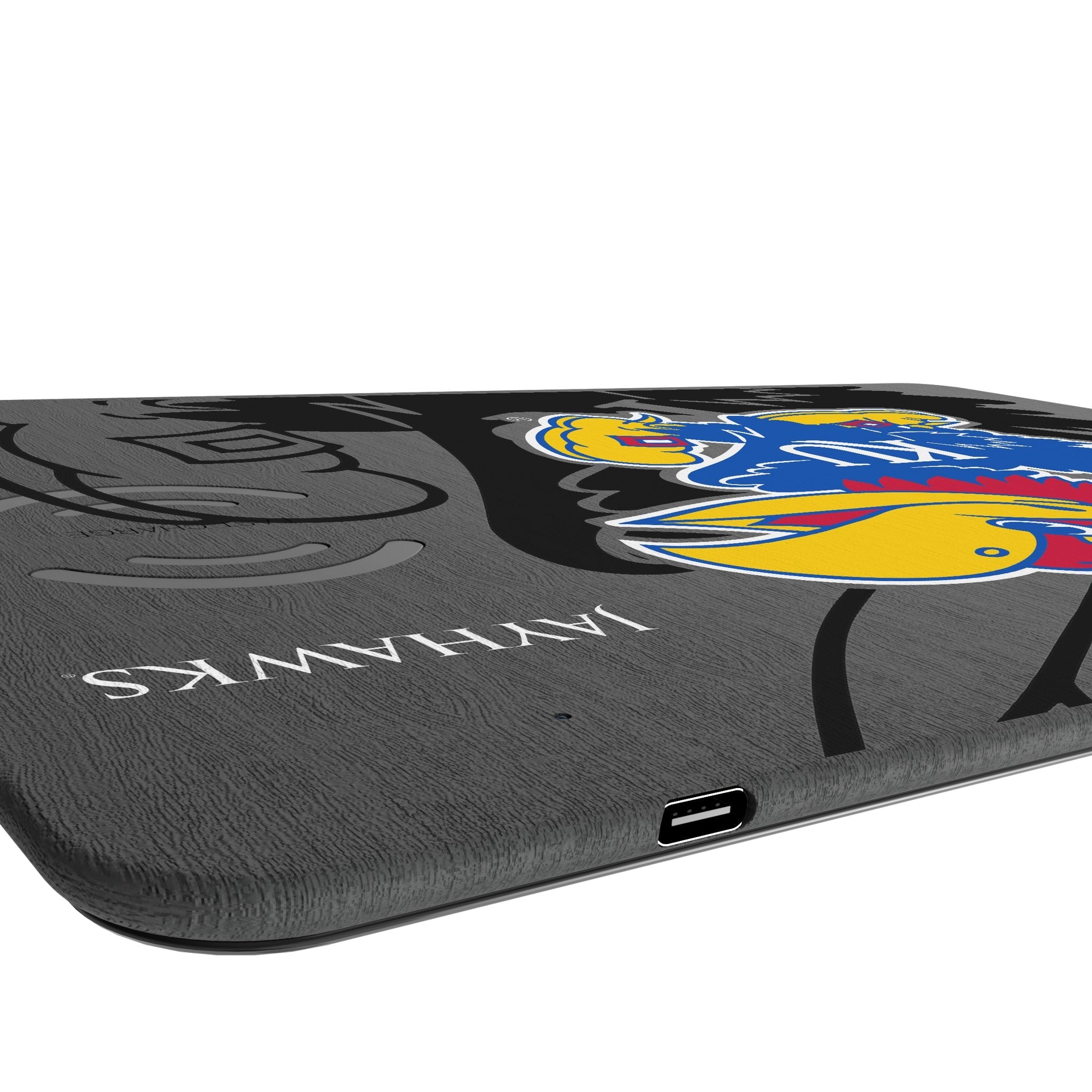 University of Kansas Jayhawks Monocolor Tilt 15-Watt Wireless Charger and Mouse Pad 3