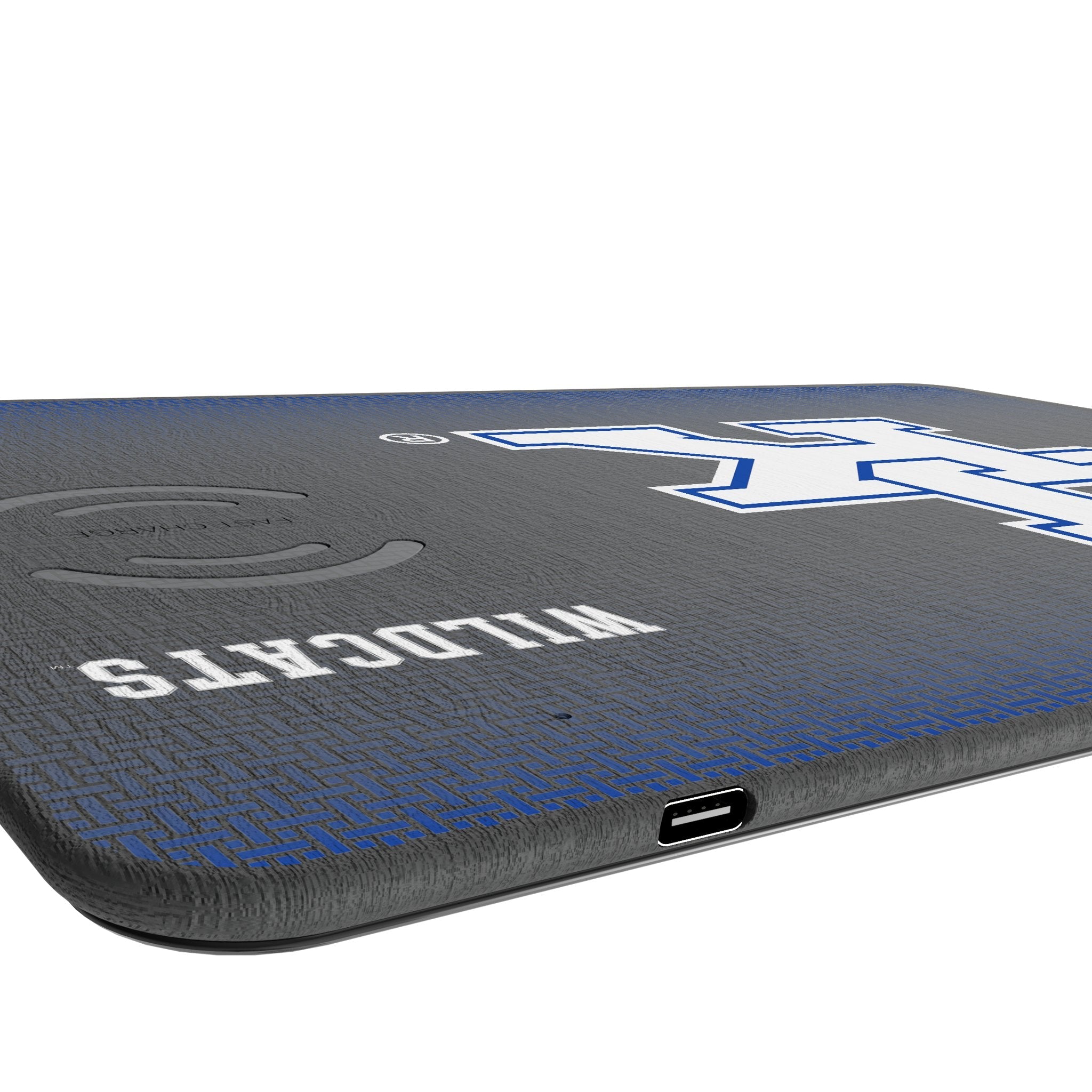 University of Kentucky Wildcats Linen 15-Watt Wireless Charger and Mouse Pad 3