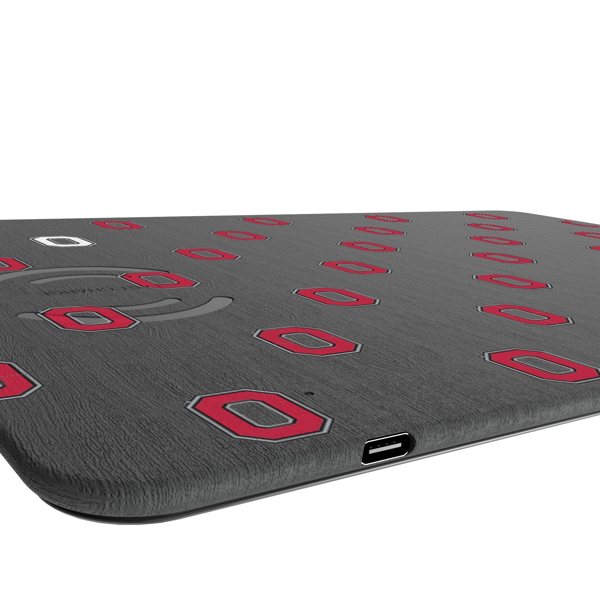 Ohio State University Buckeyes Fashion Pattern 15-Watt Wireless Charger and Mouse Pad 3
