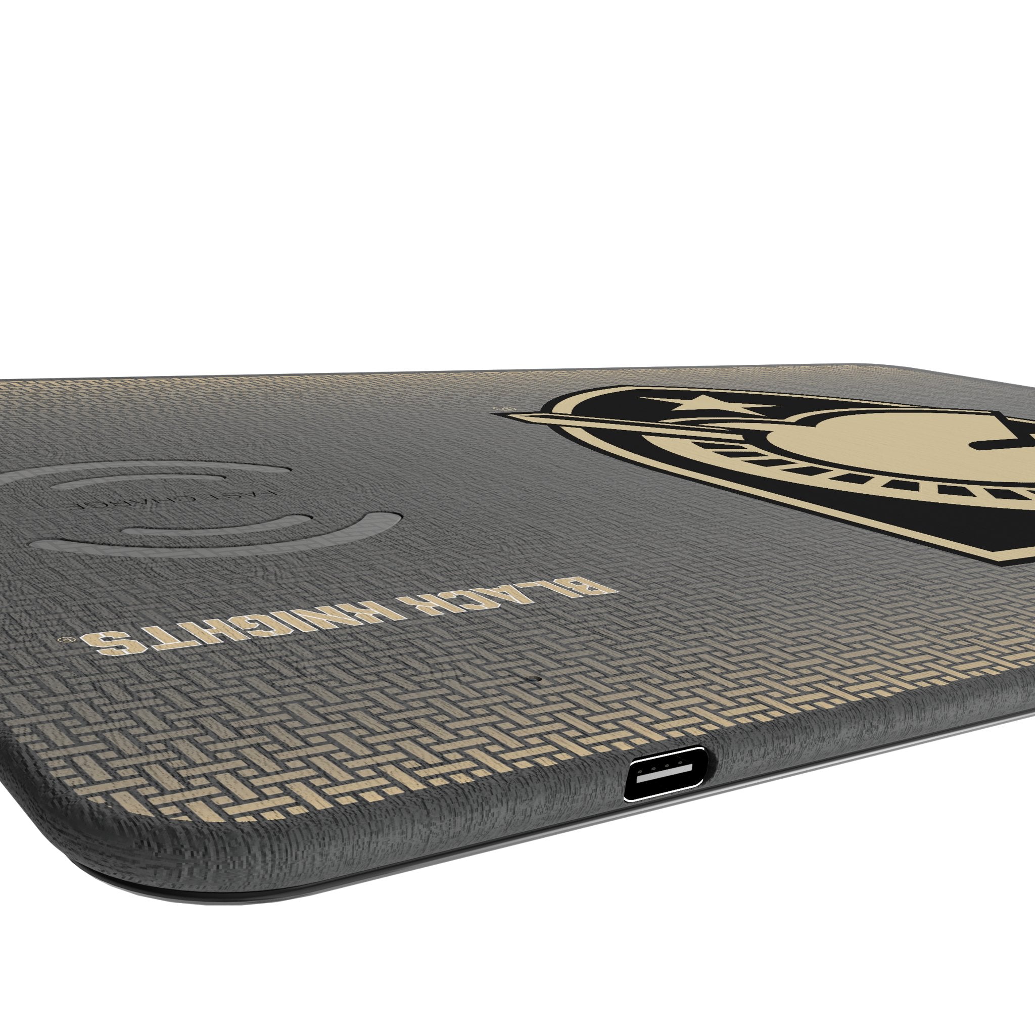 United States Military Academy Black Knights Linen 15-Watt Wireless Charger and Mouse Pad 3