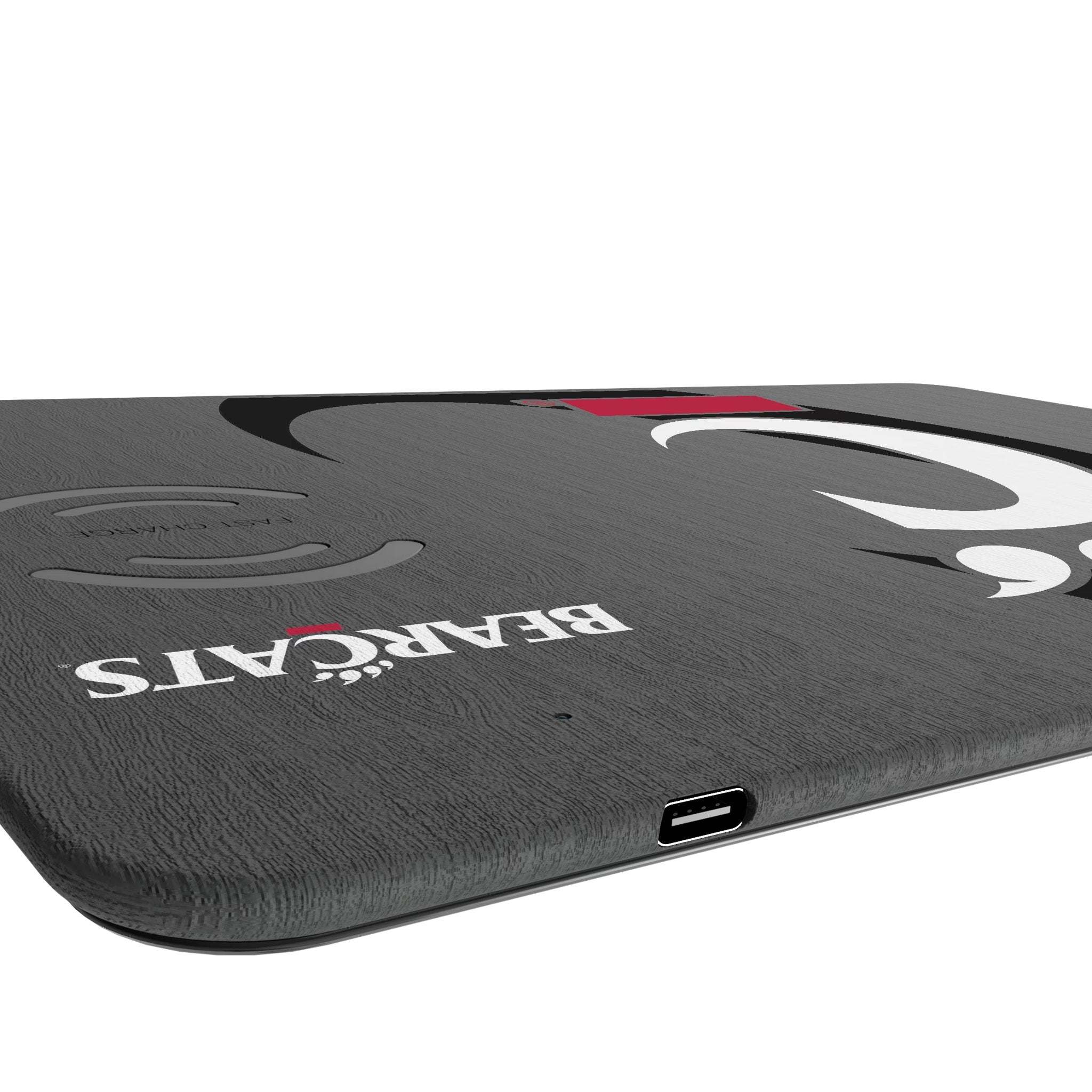 University of Cincinnati Bearcats Monocolor Tilt 15-Watt Wireless Charger and Mouse Pad