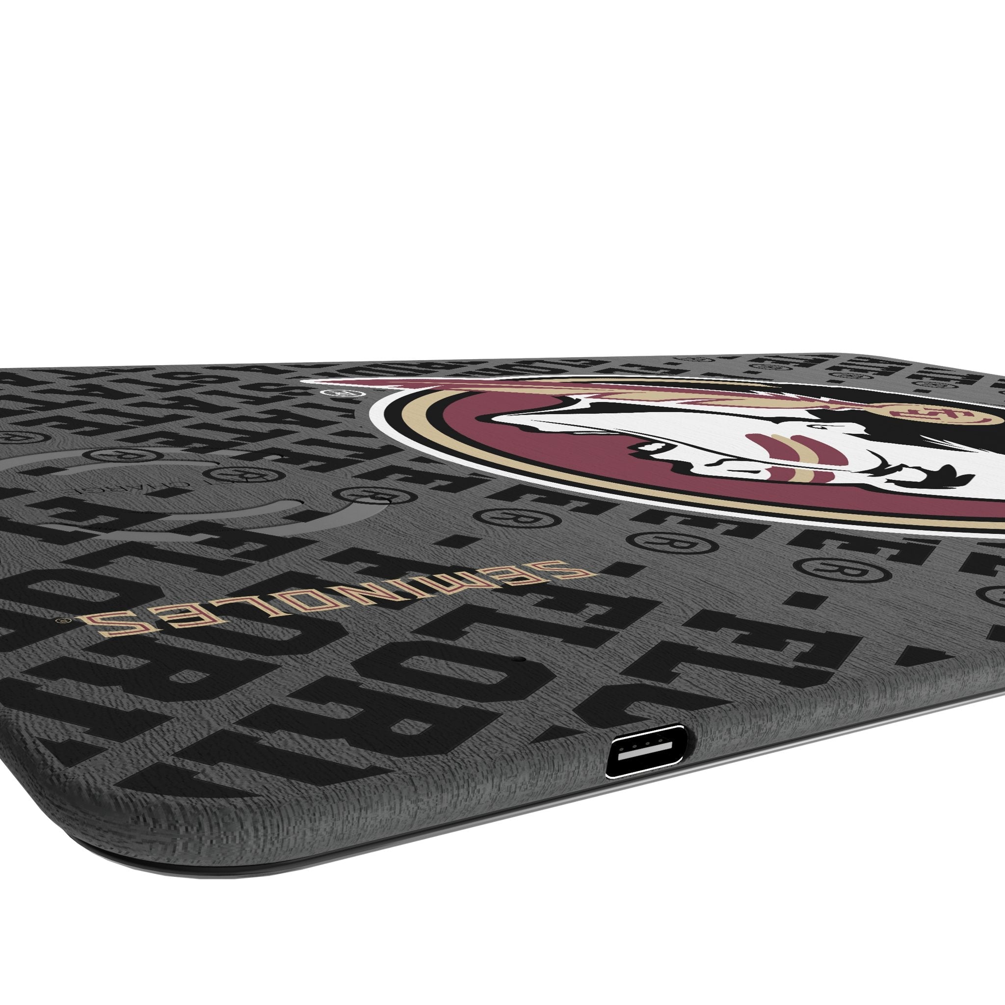 Florida State University Seminoles Monocolor Tilt 15-Watt Wireless Charger and Mouse Pad 3
