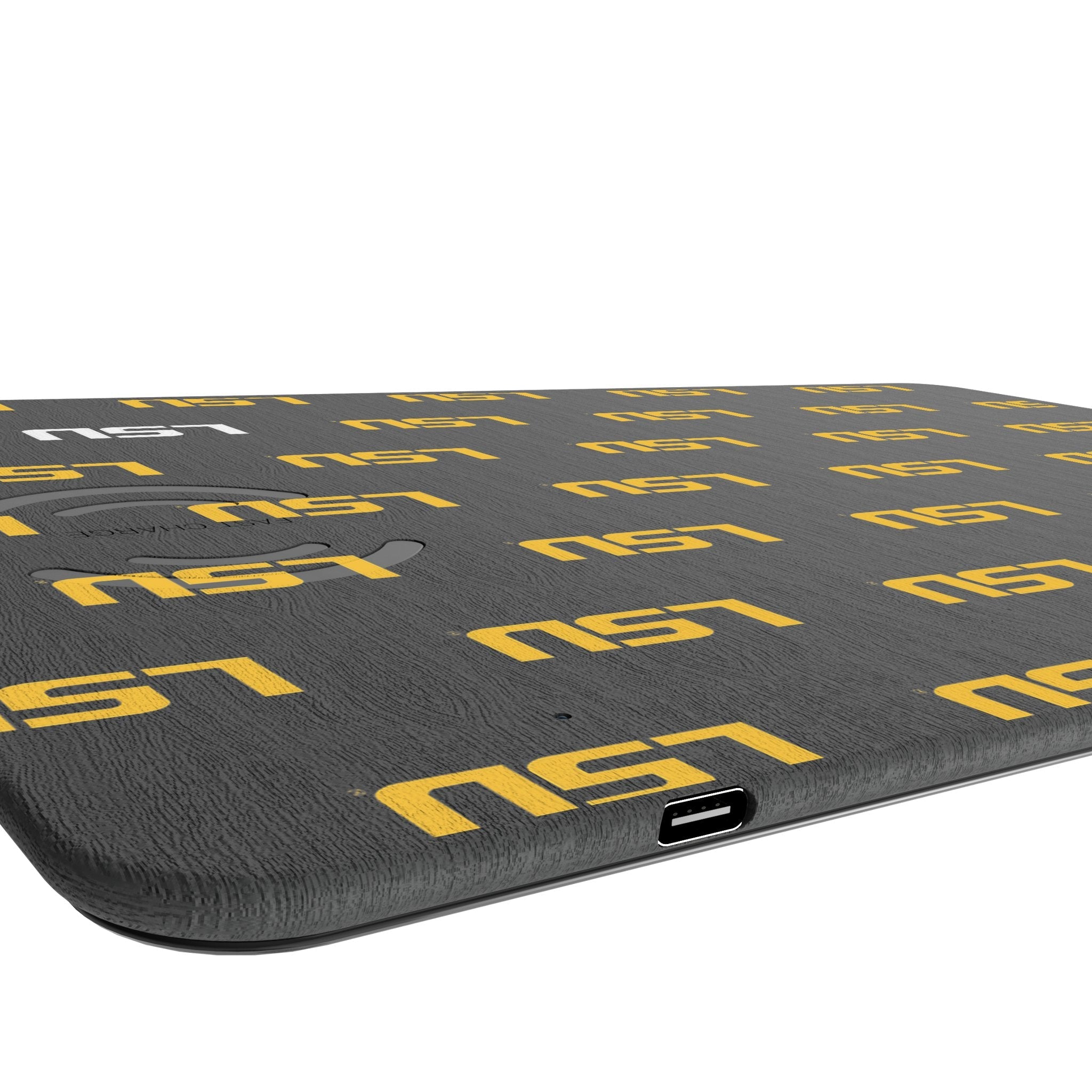 Louisiana State University Tigers Fashion Pattern 15-Watt Wireless Charger and Mouse Pad 3
