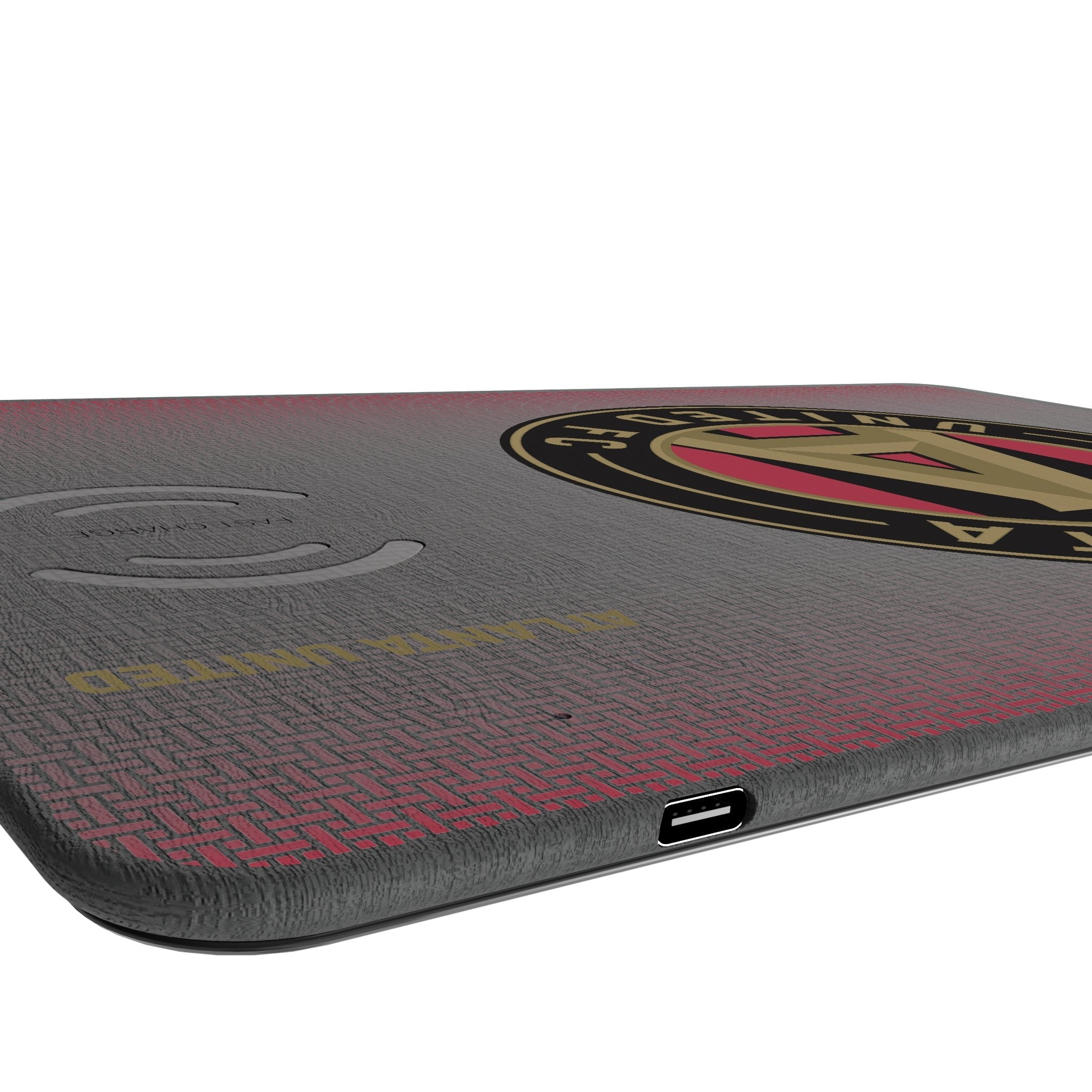 Atlanta United FC Linen 15-Watt Wireless Charger and Mouse Pad 3