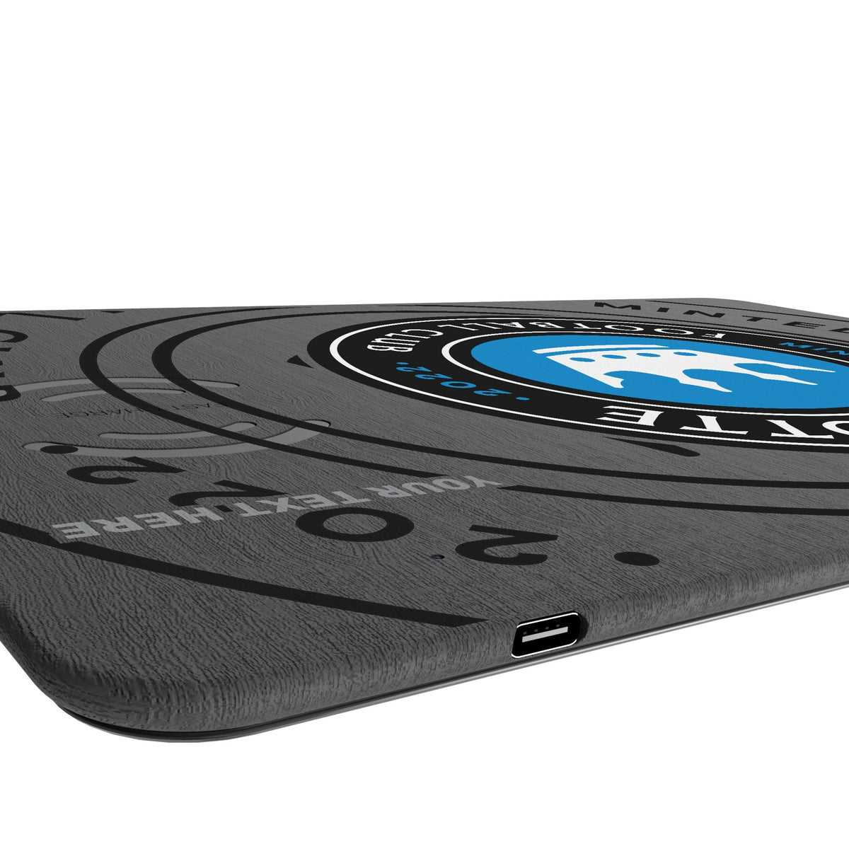 Charlotte FC Personalized Tilt 15-Watt Wireless Charger and Mouse Pad 3