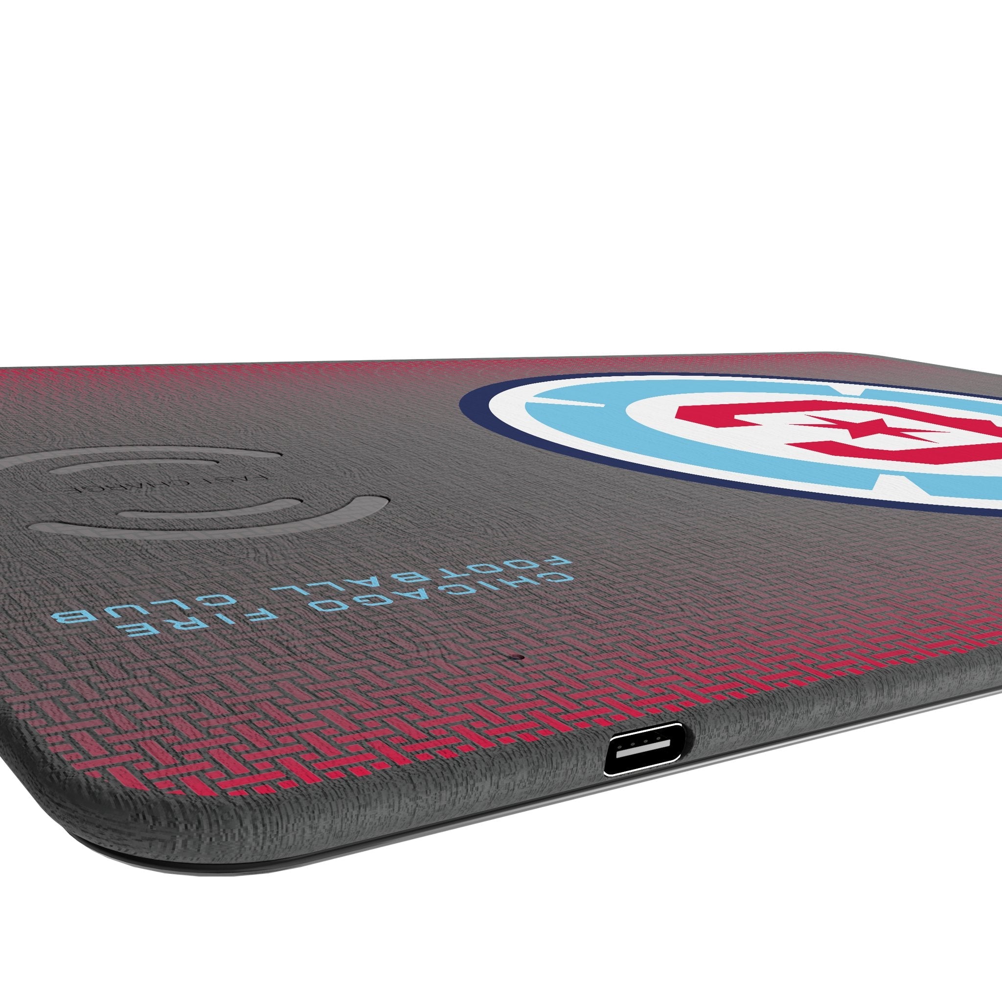 Chicago Fire Linen 15-Watt Wireless Charger and Mouse Pad 3