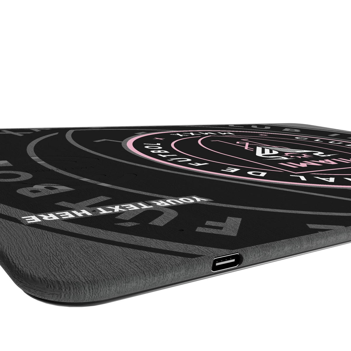 Inter Miami CF Personalized Tilt 15-Watt Wireless Charger and Mouse Pad 3
