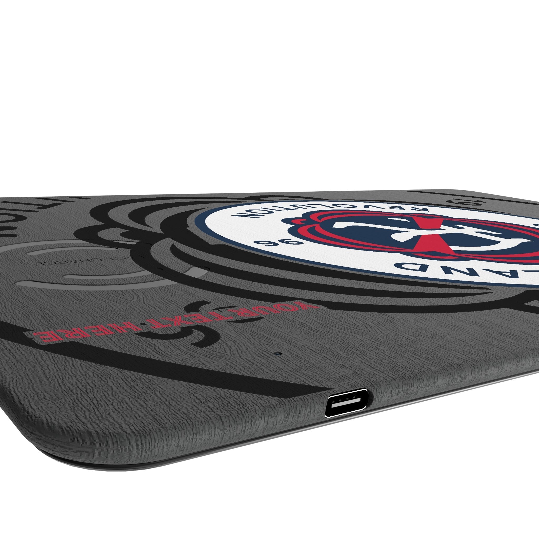 New England Revolution Personalized Tilt 15-Watt Wireless Charger and Mouse Pad 3