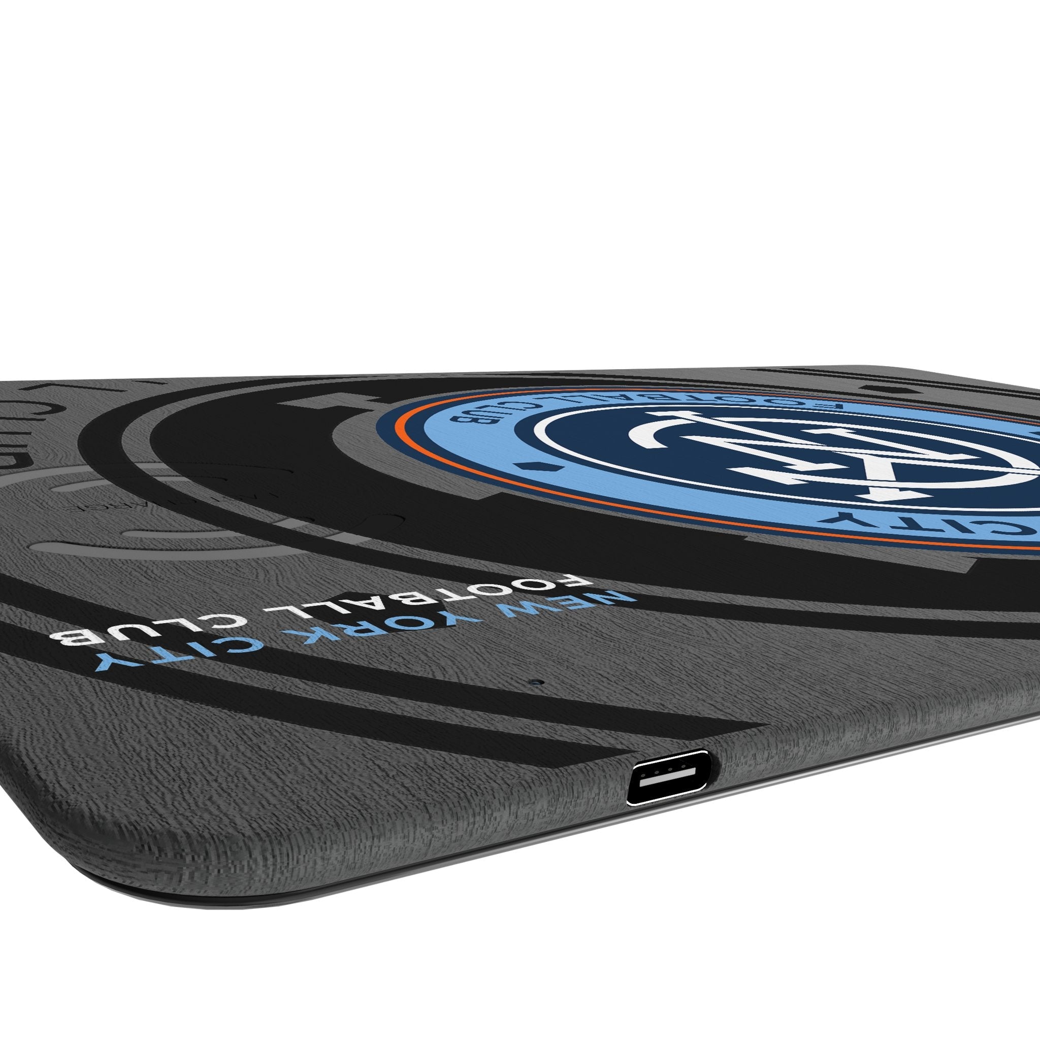 New York City FC Monocolor Tilt 15-Watt Wireless Charger and Mouse Pad 3