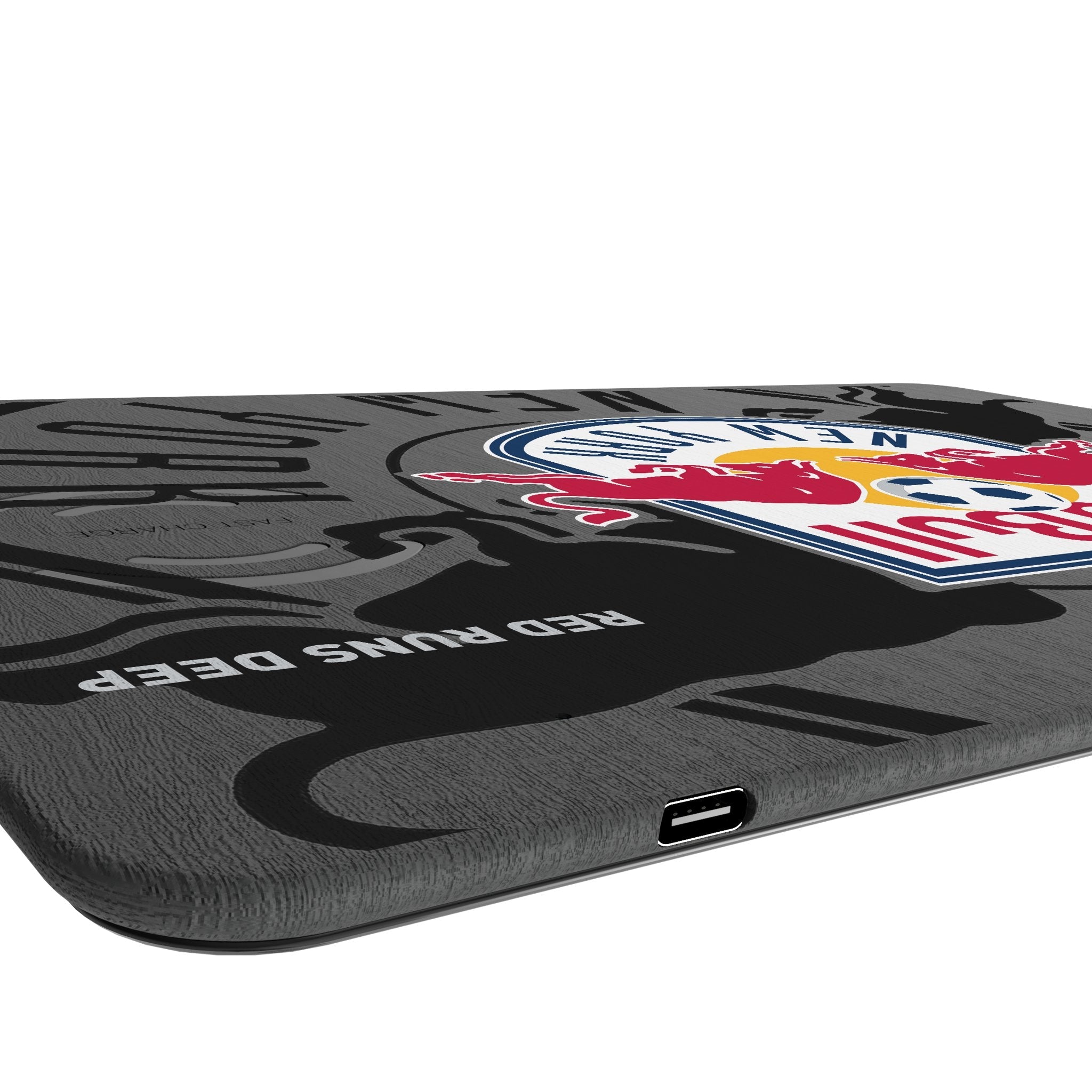 New York Red Bulls Monocolor Tilt 15-Watt Wireless Charger and Mouse Pad 3