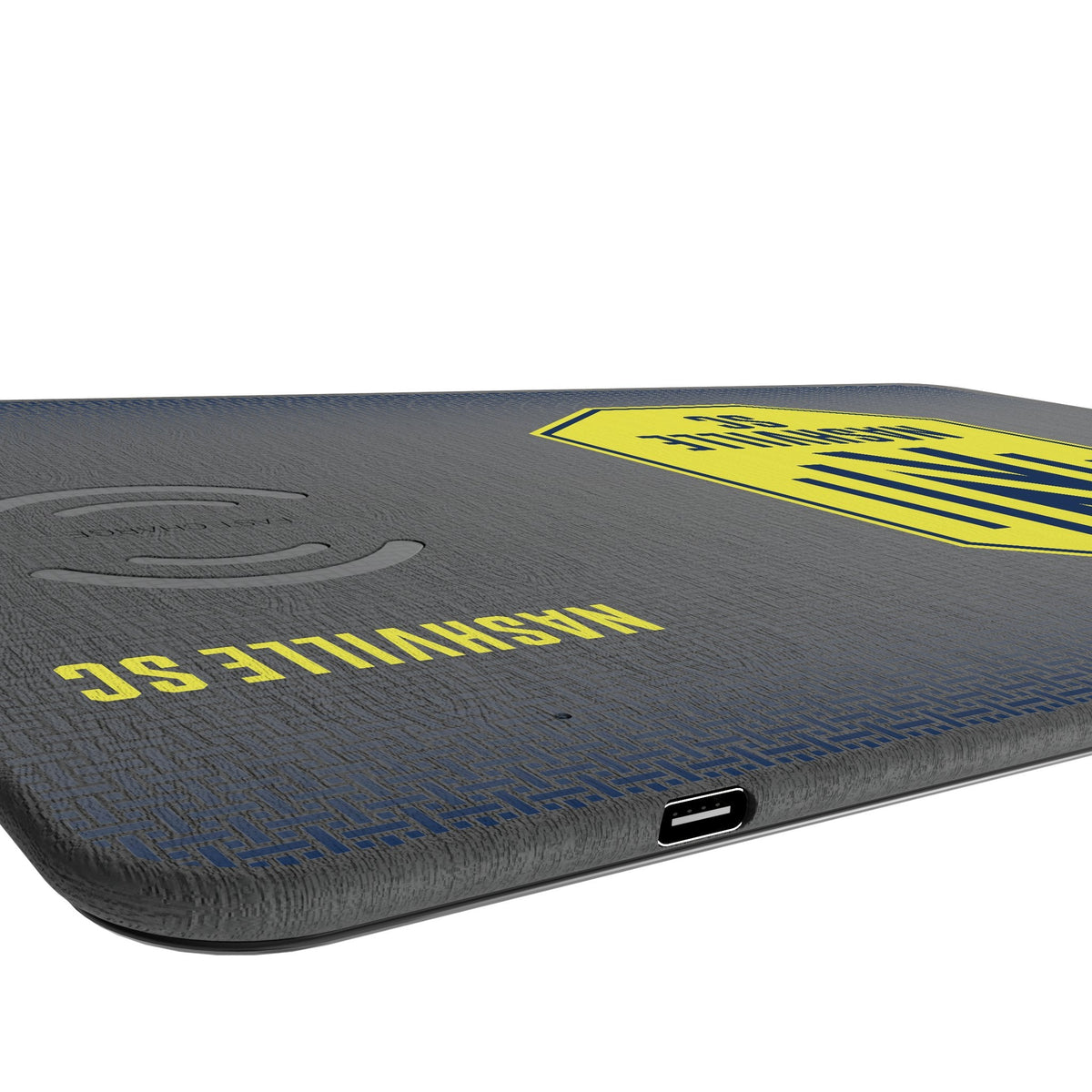 Nashville SC Linen 15-Watt Wireless Charger and Mouse Pad 3