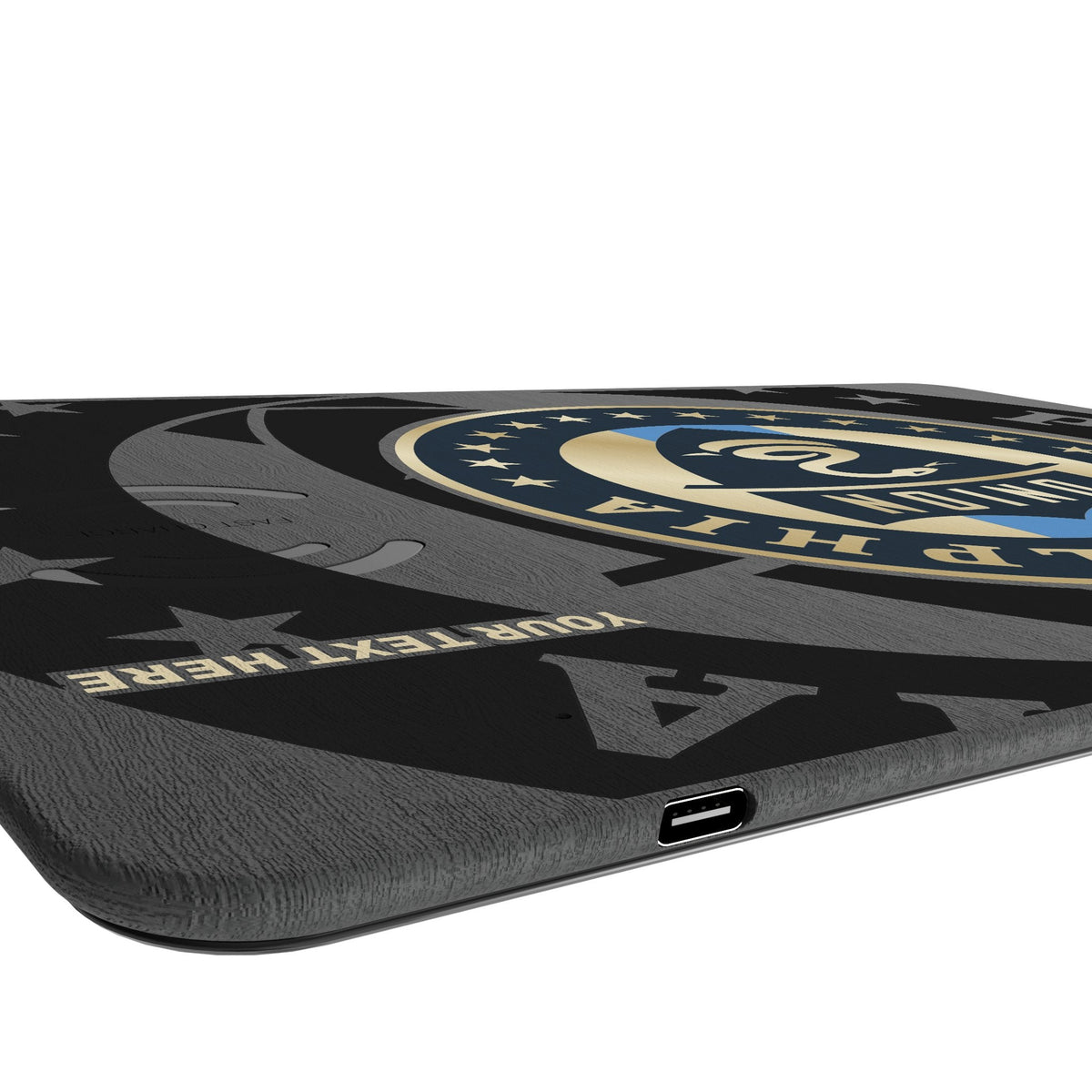 Philadelphia Union Personalized Tilt 15-Watt Wireless Charger and Mouse Pad 3