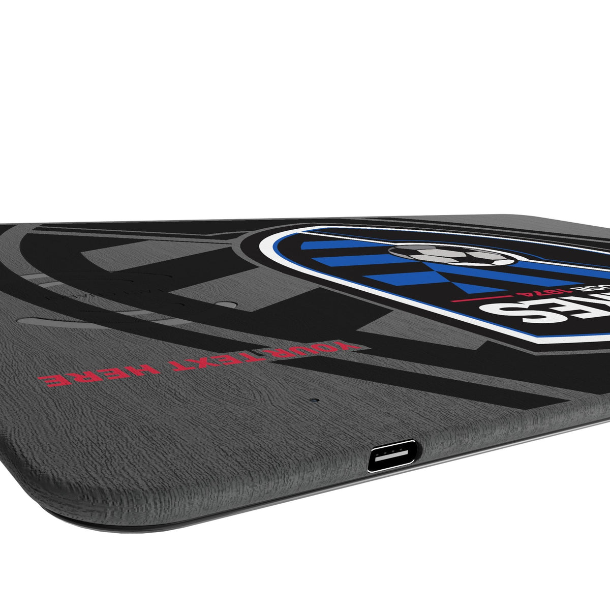 San Jose Earthquakes Personalized Tilt 15-Watt Wireless Charger and Mouse Pad 3