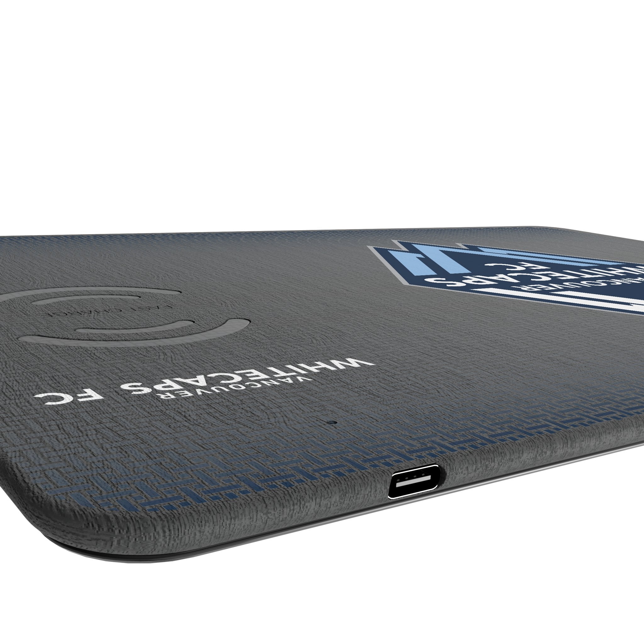 Vancouver Whitecaps Linen 15-Watt Wireless Charger and Mouse Pad 3