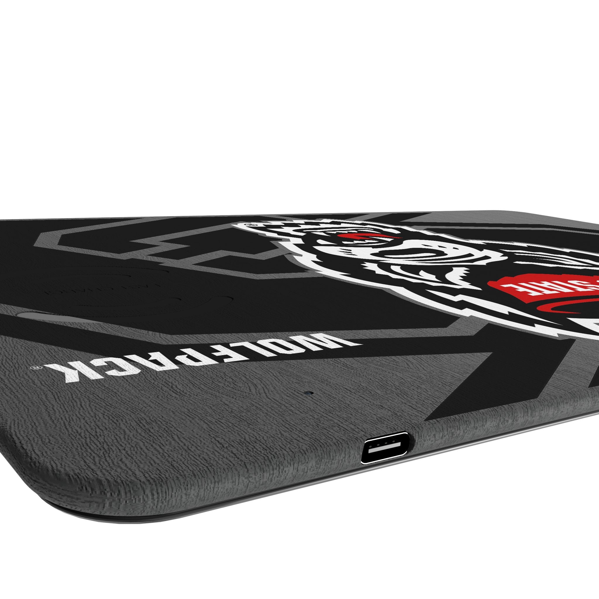 North Carolina State University Wolfpack Monocolor Tilt 15-Watt Wireless Charger and Mouse Pad 3