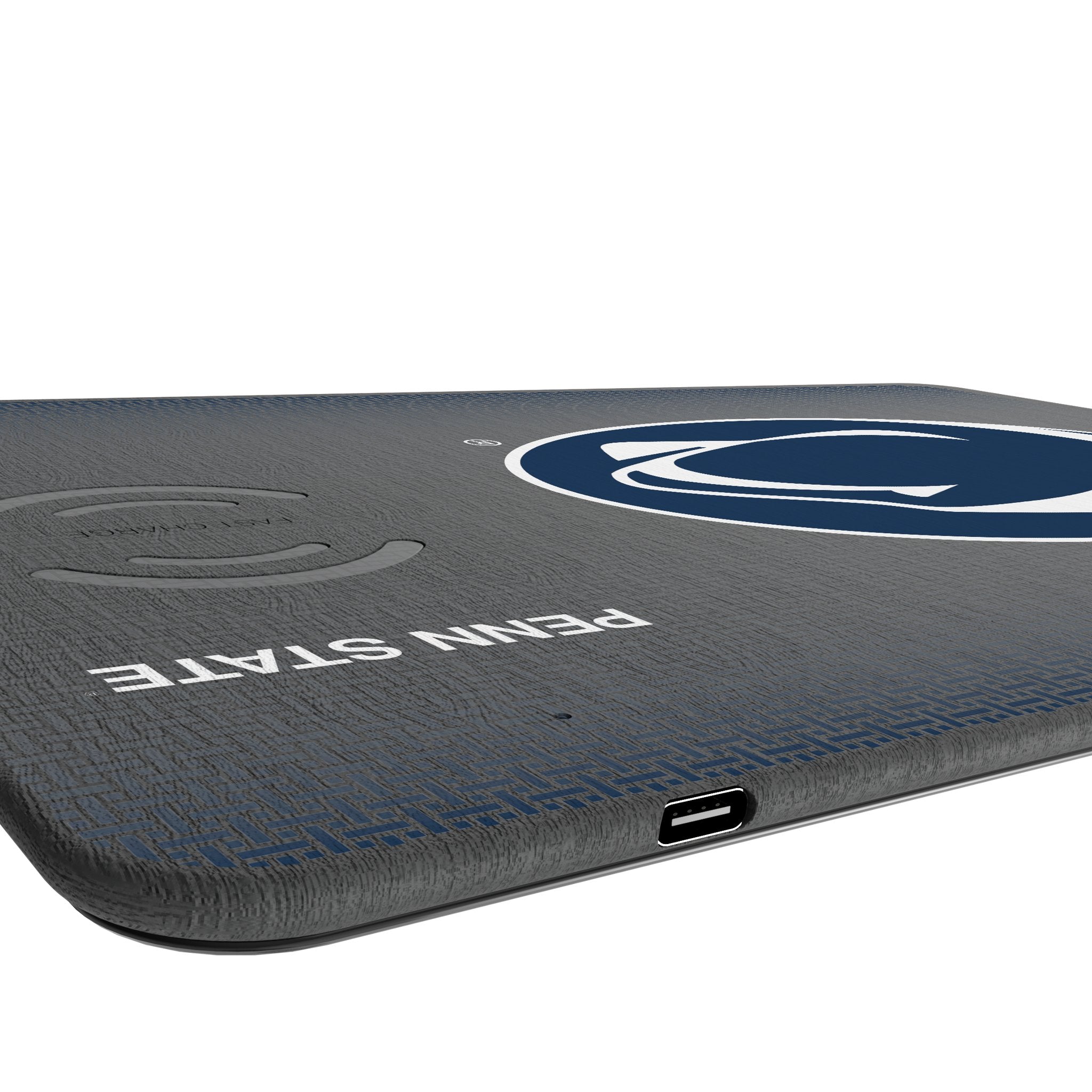 Pennsylvania State University Nittany Lions Linen 15-Watt Wireless Charger and Mouse Pad 3