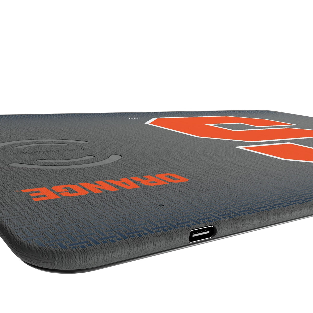 Syracuse University Orange Linen 15-Watt Wireless Charger and Mouse Pad 3