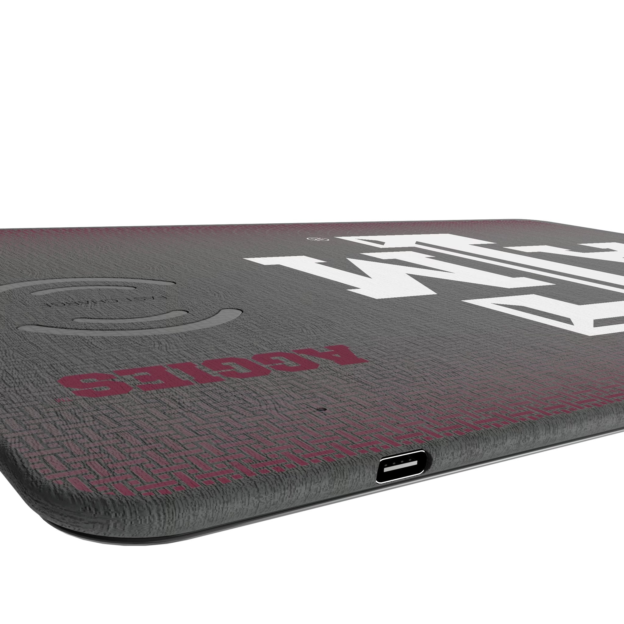 Texas A&M University Aggies Linen 15-Watt Wireless Charger and Mouse Pad 3
