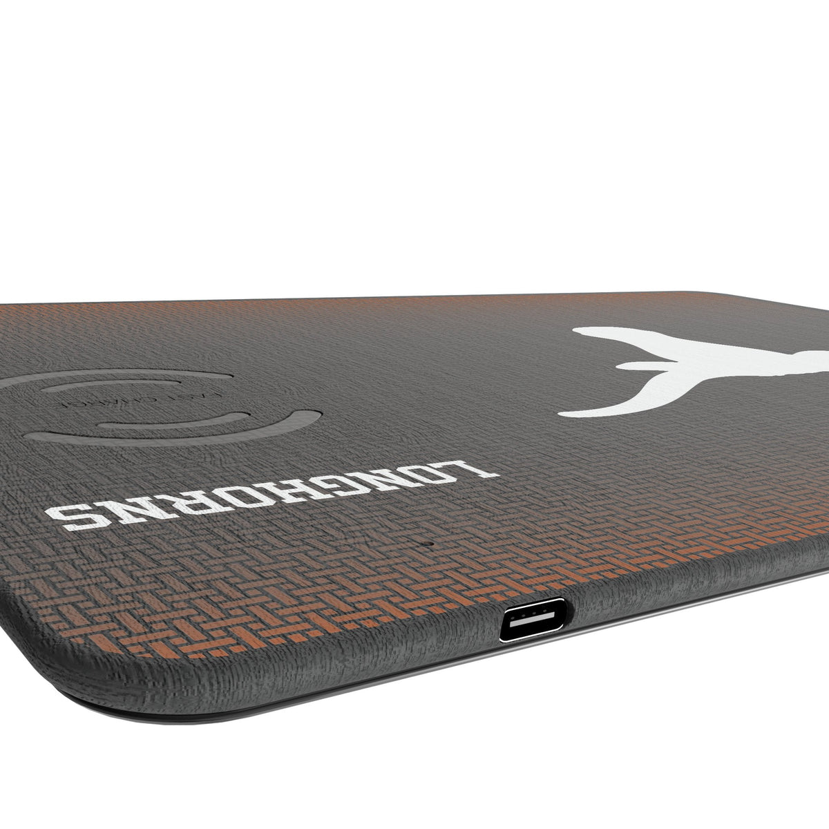 University of Texas Longhorns Linen 15-Watt Wireless Charger and Mouse Pad 3