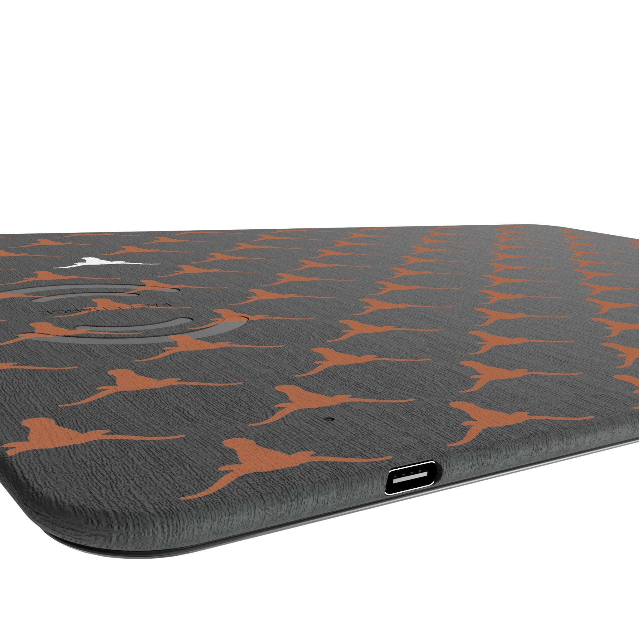 University of Texas Longhorns Fashion Pattern 15-Watt Wireless Charger and Mouse Pad 3