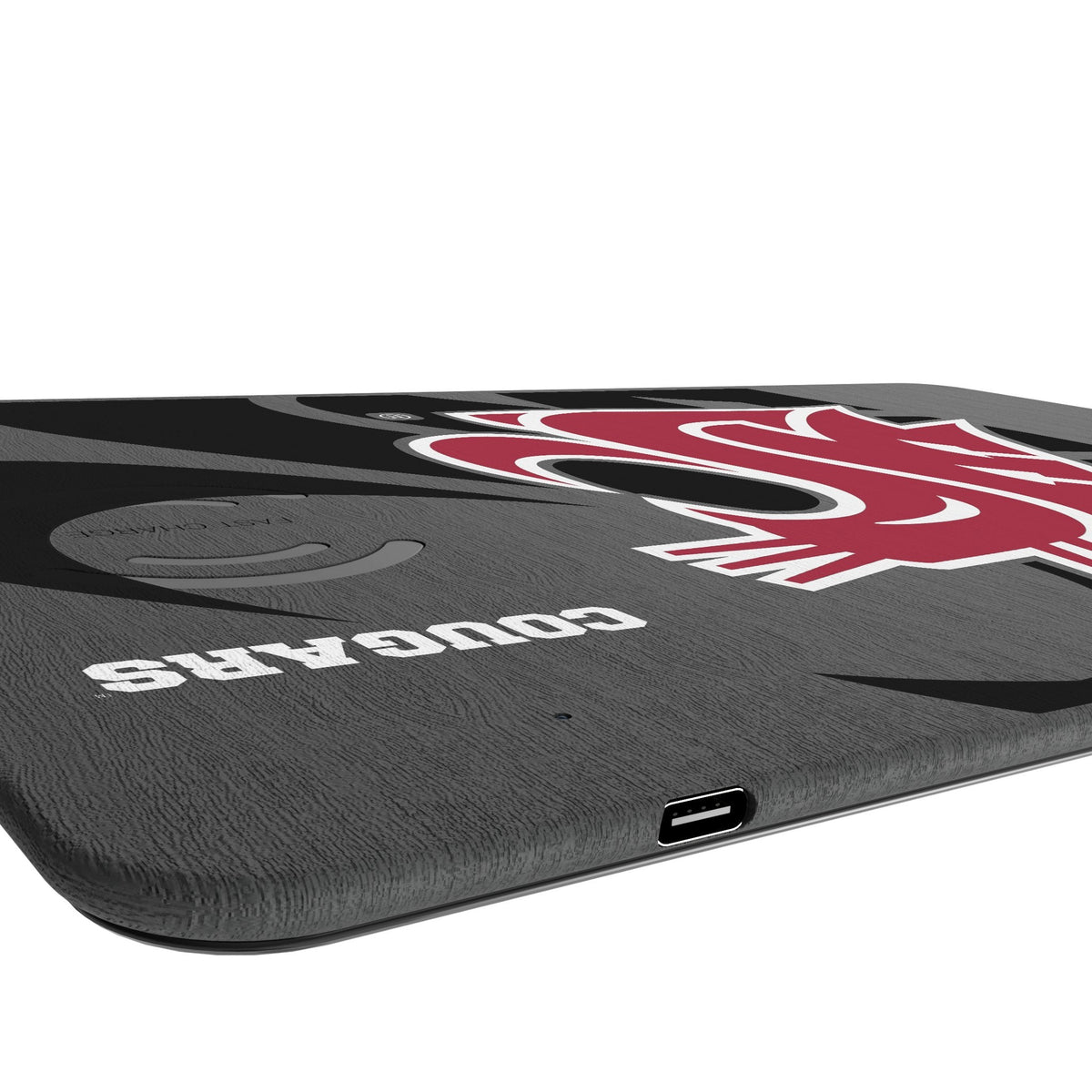 Washington State University Cougars Monocolor Tilt 15-Watt Wireless Charger and Mouse Pad 3