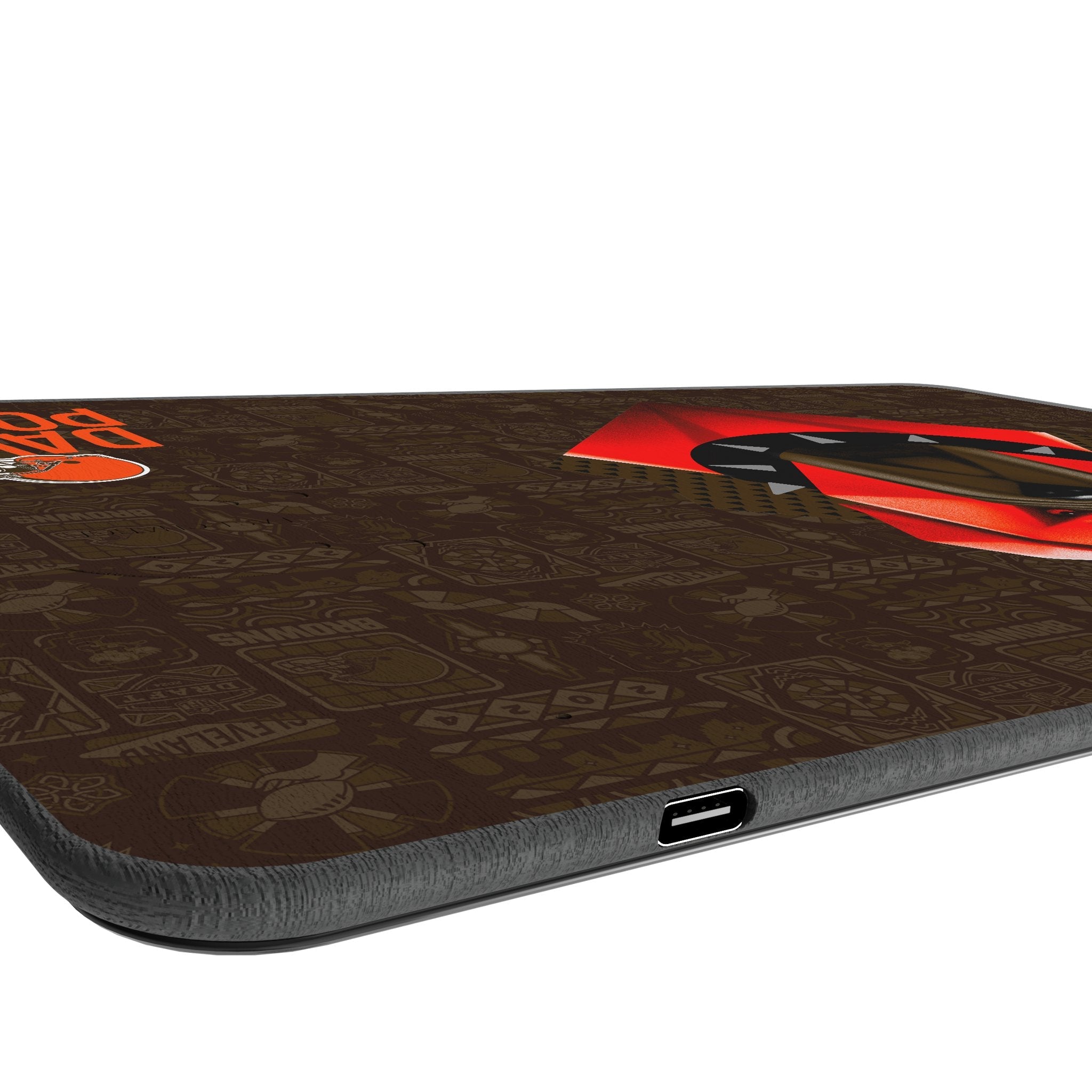 Cleveland Browns 2024 Edition 15-Watt Wireless Charger and Mouse Pad 3