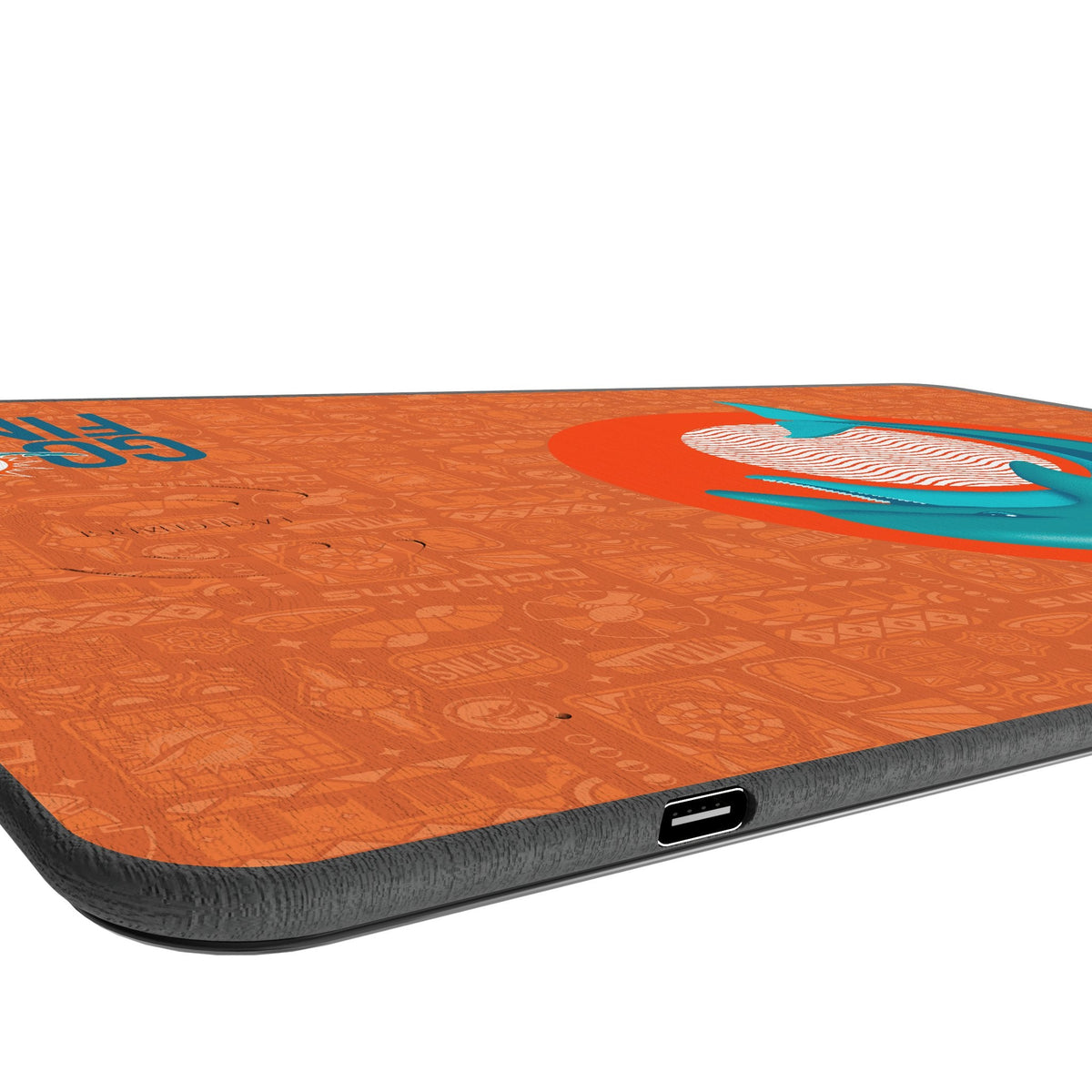 Miami Dolphins 2024 Edition 15-Watt Wireless Charger and Mouse Pad 3