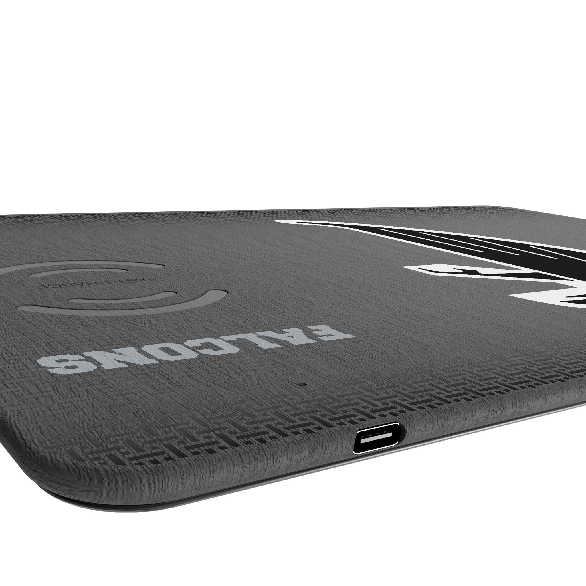 Atlanta Falcons Classic Linen 15-Watt Wireless Charger and Mouse Pad 3