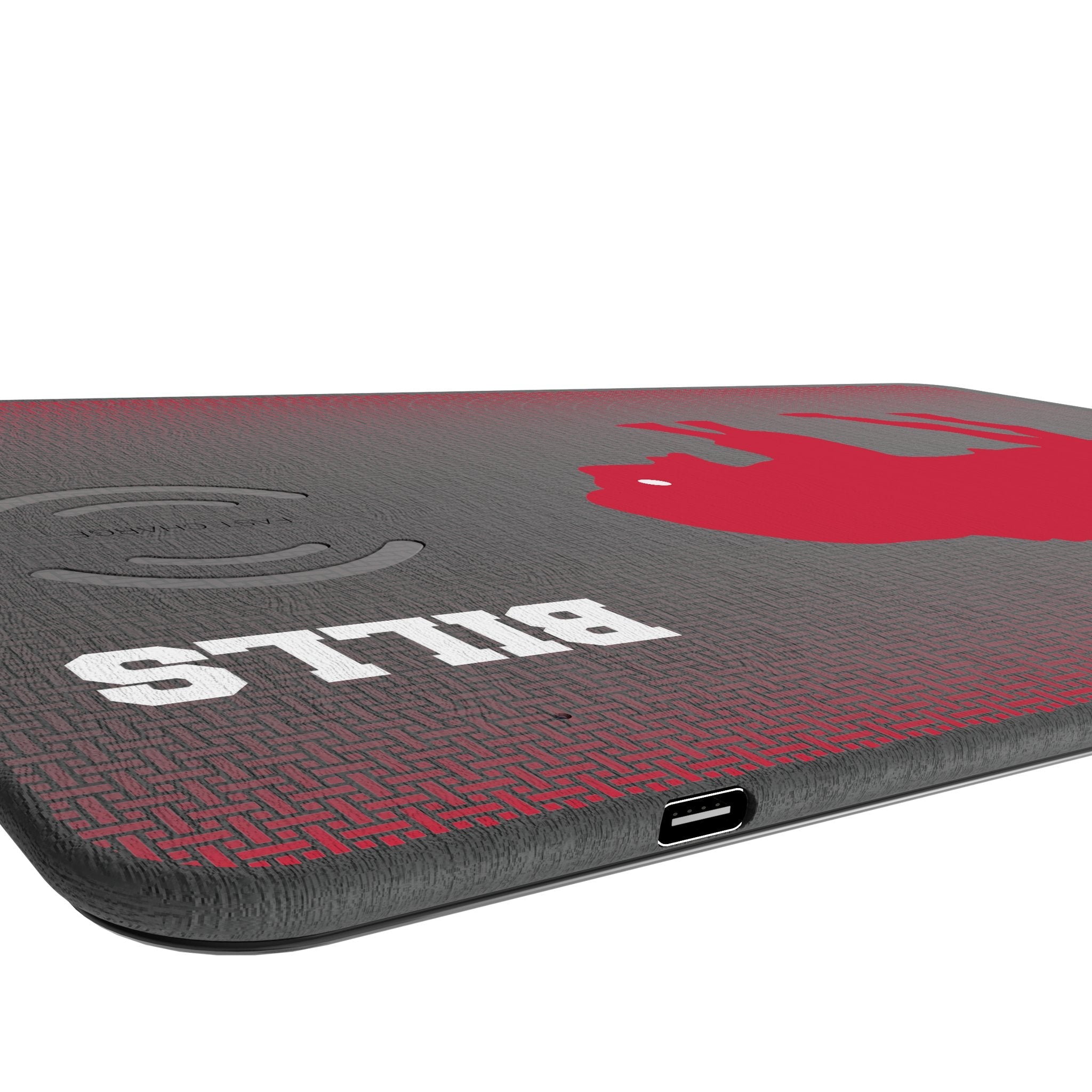 Buffalo Bills Historic Collection Linen 15-Watt Wireless Charger and Mouse Pad 3