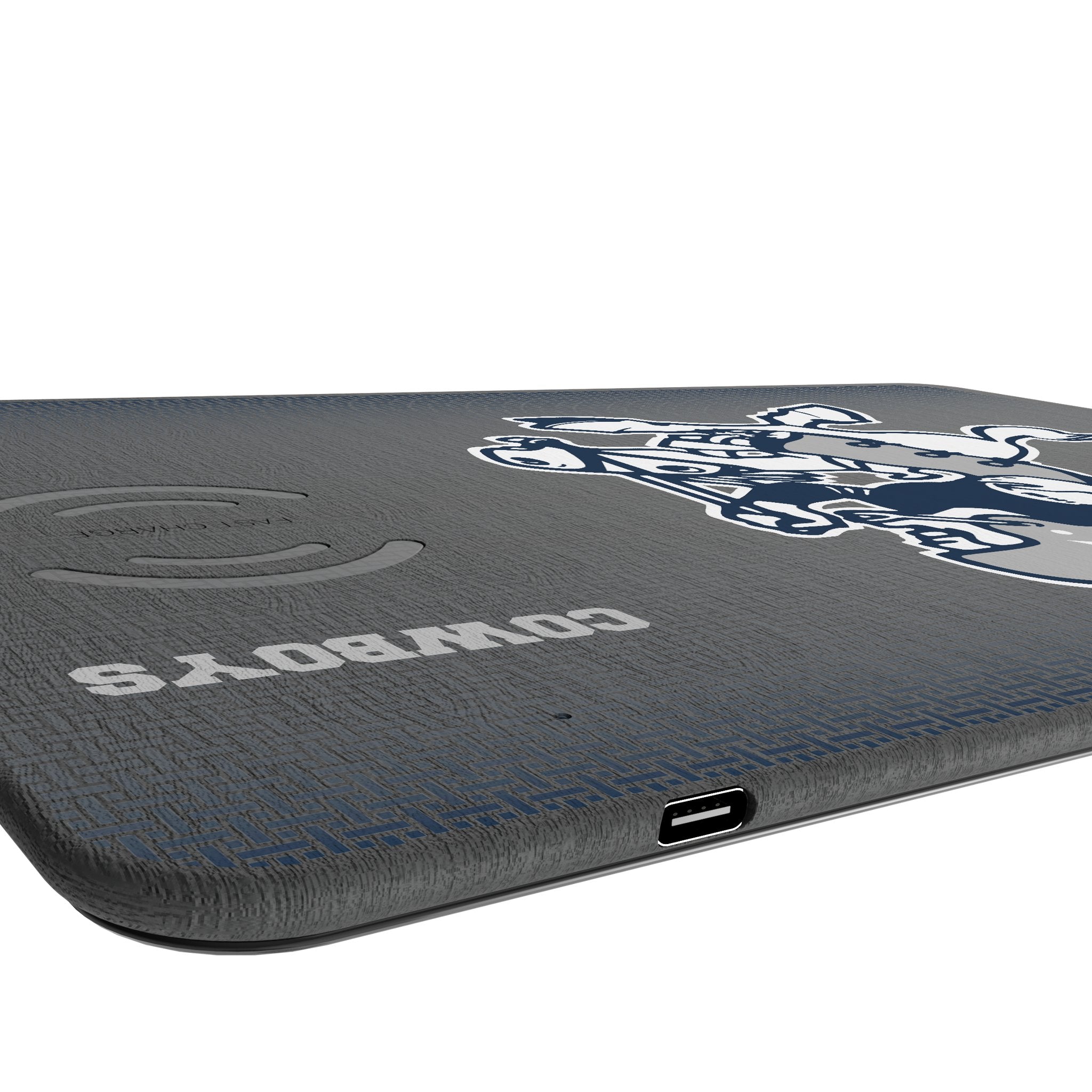 Dallas Cowboys 1966-1969 Historic Collection Linen 15-Watt Wireless Charger and Mouse Pad 3