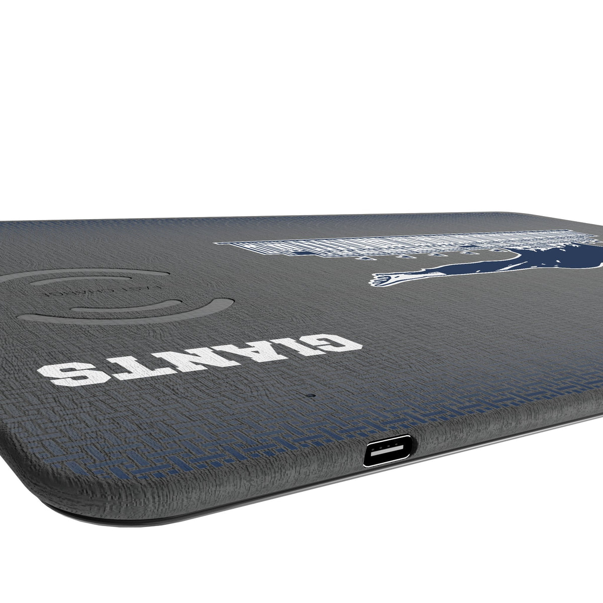 New York Giants 1960-1966 Historic Collection Linen 15-Watt Wireless Charger and Mouse Pad 3