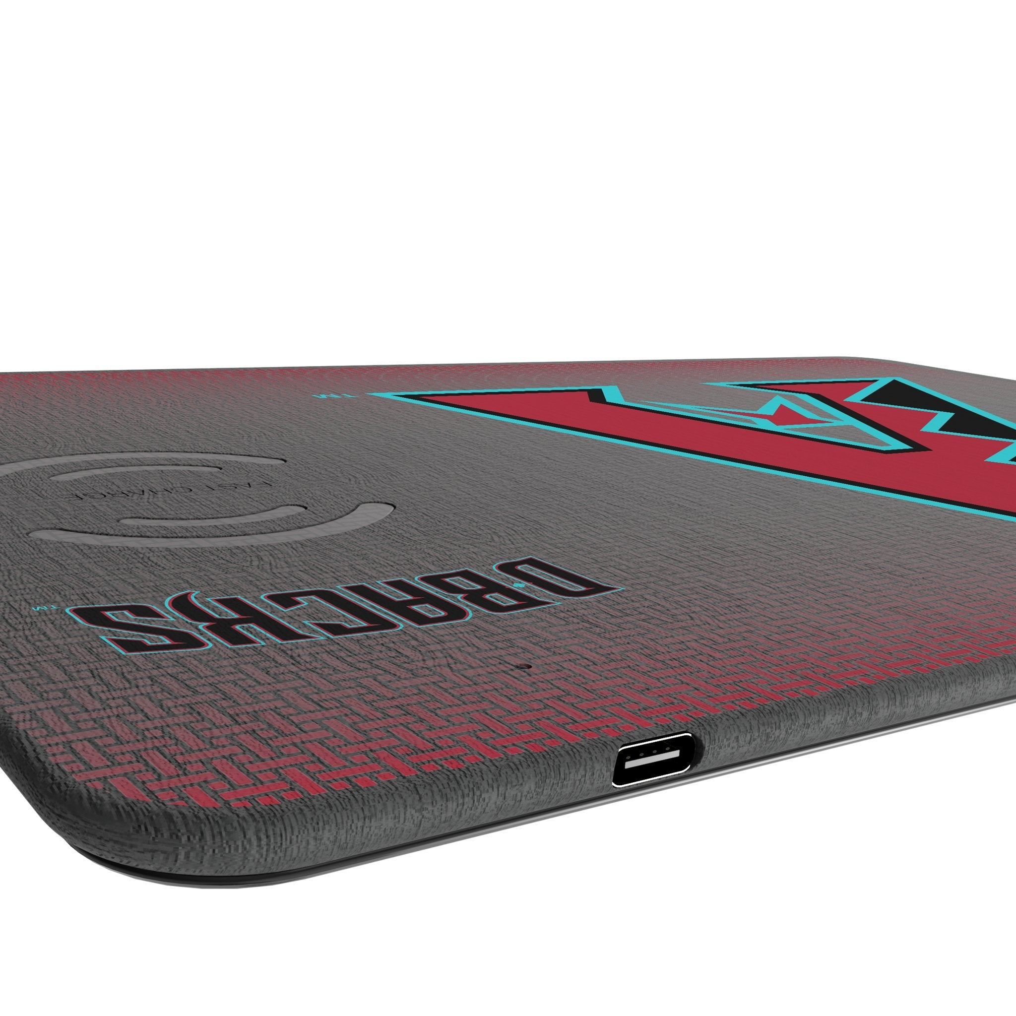Arizona Diamondbacks Linen 15-Watt Wireless Charger and Mouse Pad 3