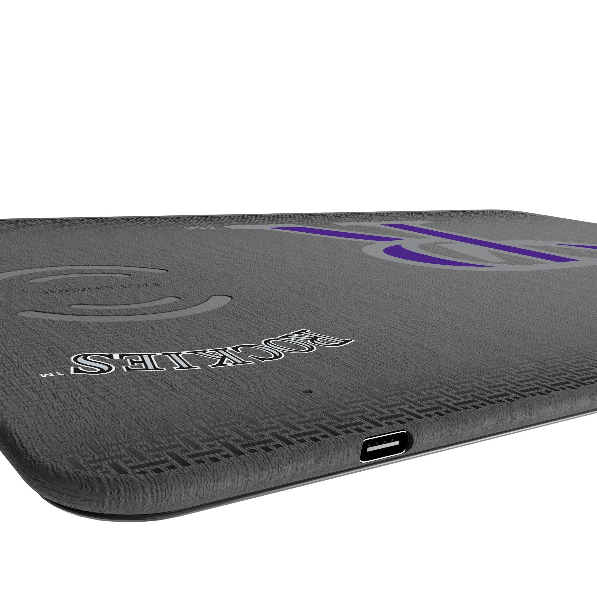 Colorado Rockies Linen 15-Watt Wireless Charger and Mouse Pad 3