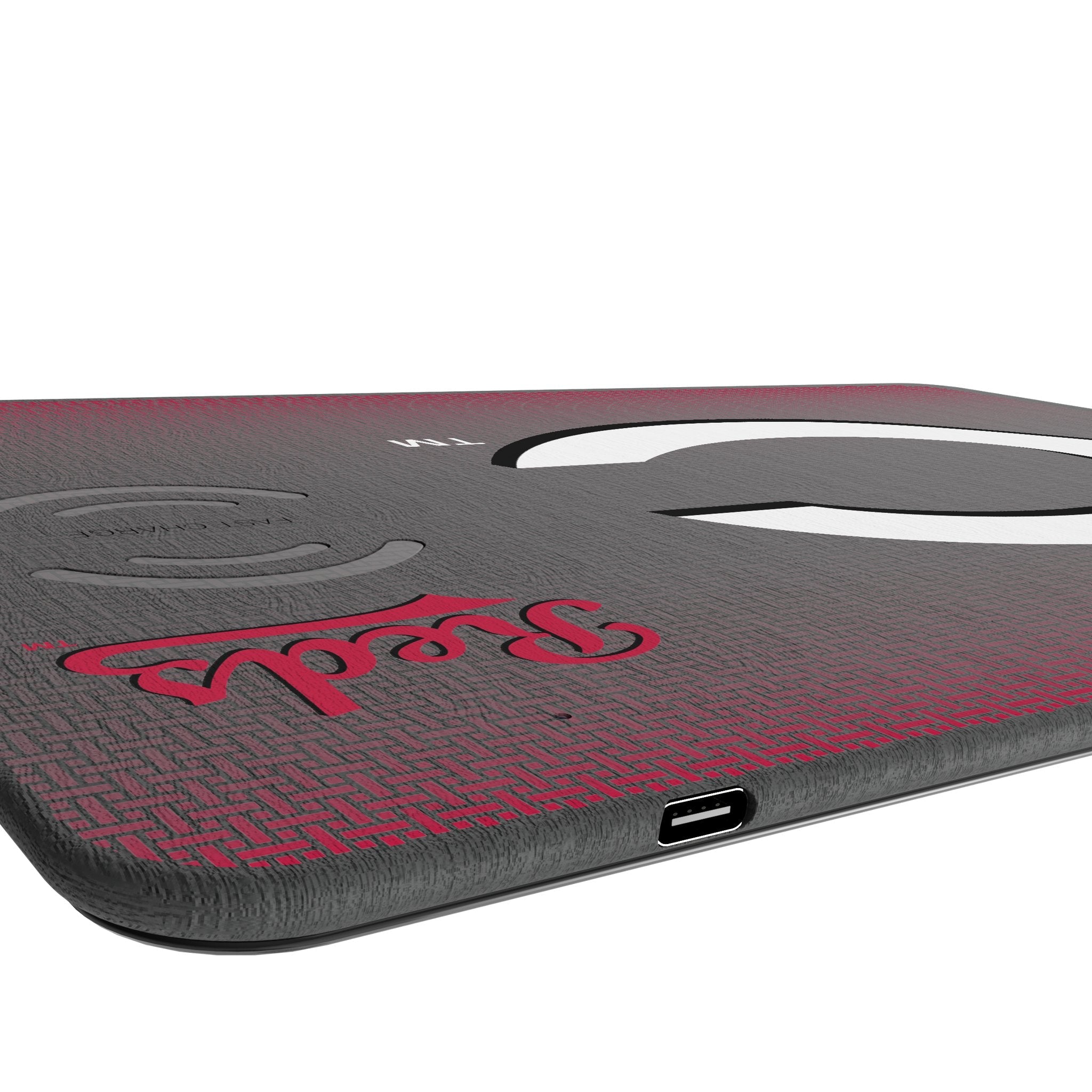 Cincinnati Reds Linen 15-Watt Wireless Charger and Mouse Pad 3