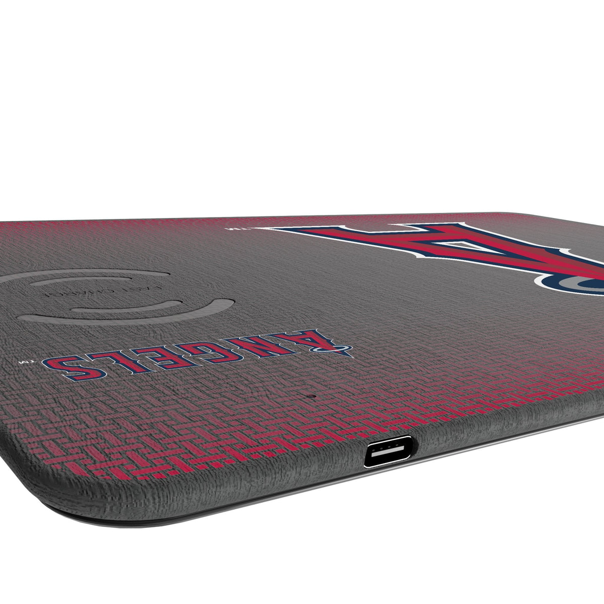 Los Angeles Angels Linen 15-Watt Wireless Charger and Mouse Pad 3