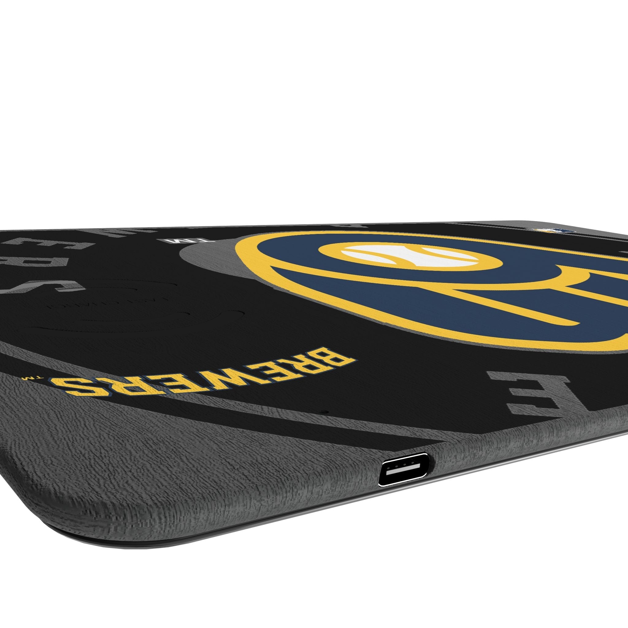 Milwaukee Brewers Monocolor Tilt 15-Watt Wireless Charger and Mouse Pad 3