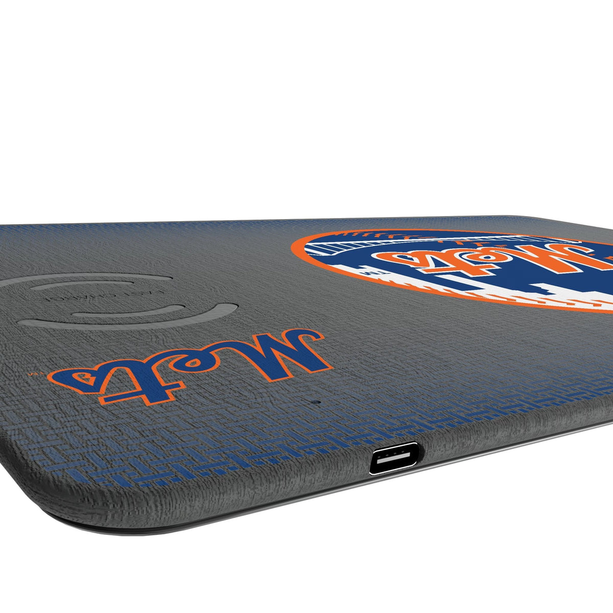 New York Mets Linen 15-Watt Wireless Charger and Mouse Pad 3