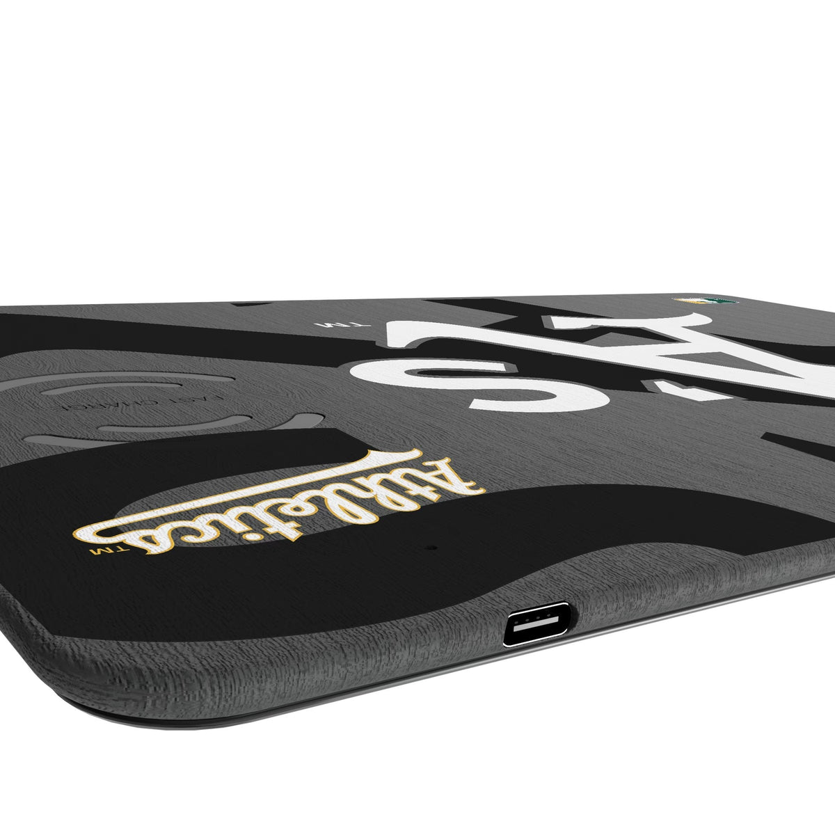 Oakland Athletics Monocolor Tilt 15-Watt Wireless Charger and Mouse Pad 3