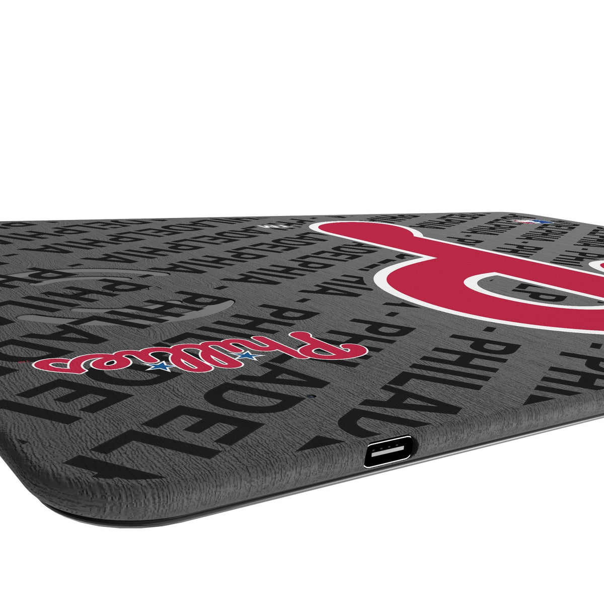 Philadelphia Phillies Monocolor Tilt 15-Watt Wireless Charger and Mouse Pad 3