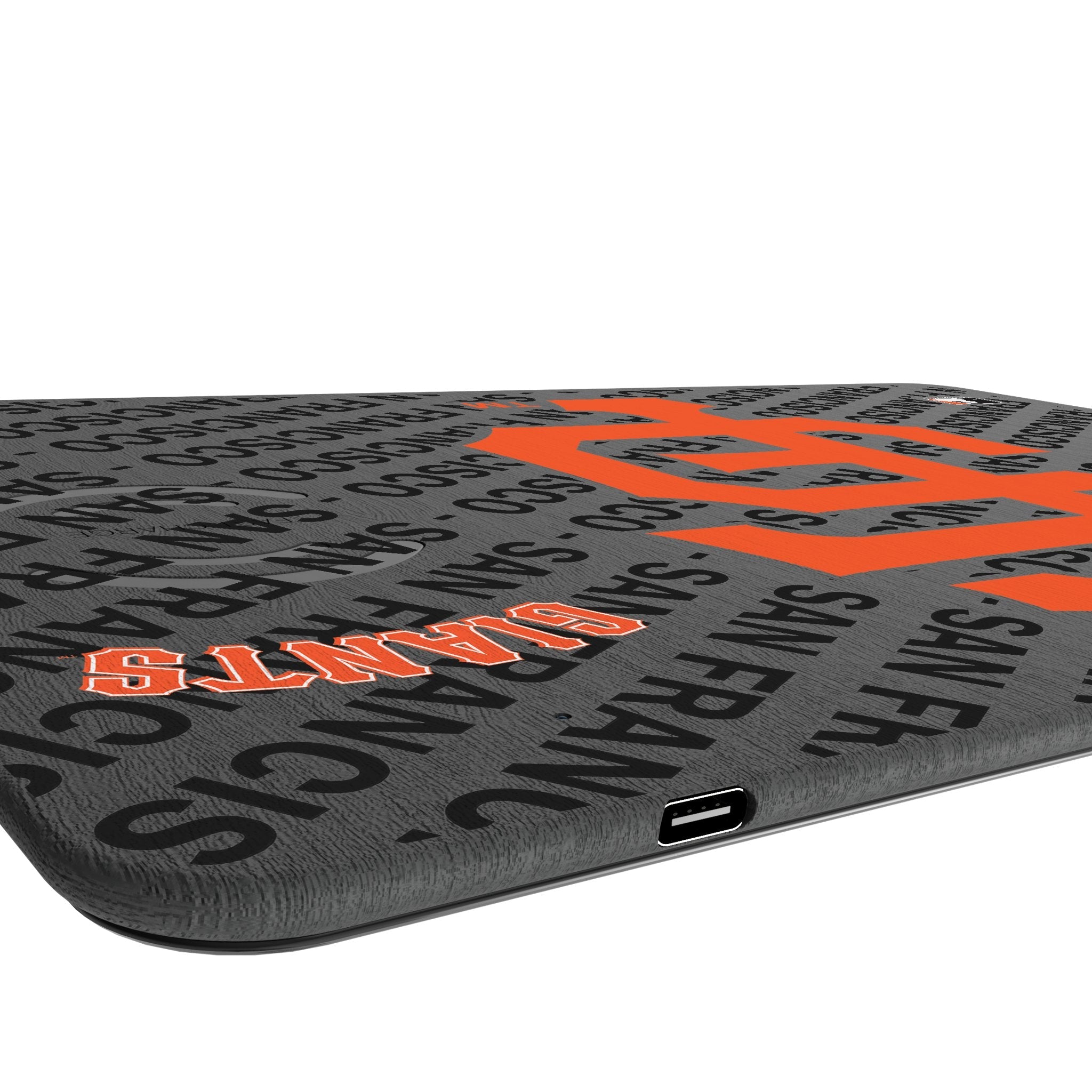 San Francisco Giants Monocolor Tilt 15-Watt Wireless Charger and Mouse Pad 3