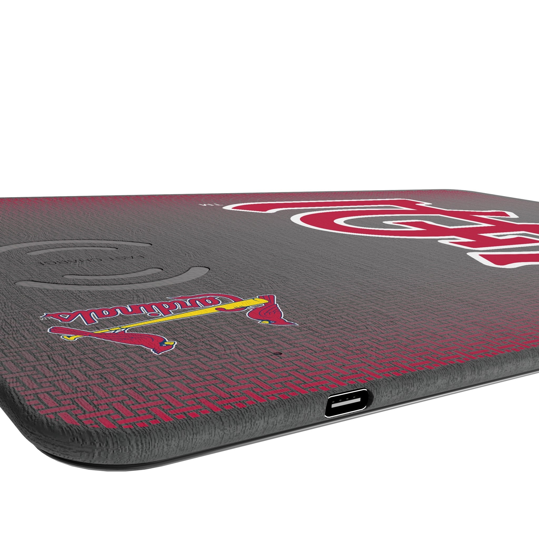 St Louis Cardinals Linen 15-Watt Wireless Charger and Mouse Pad 3