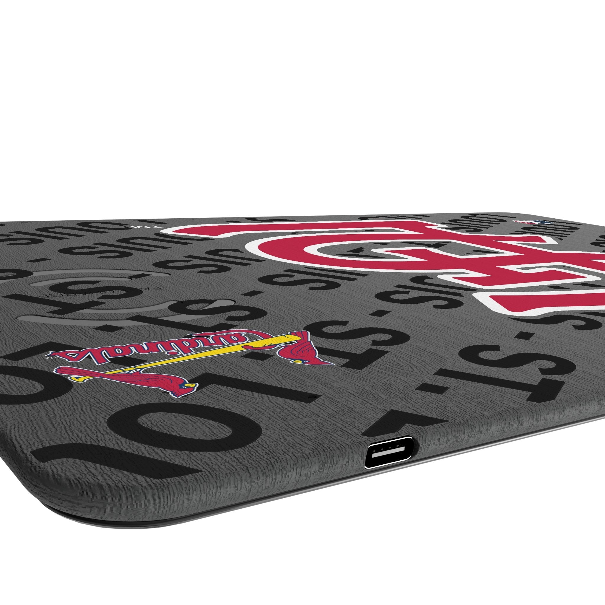 St Louis Cardinals Monocolor Tilt 15-Watt Wireless Charger and Mouse Pad 3
