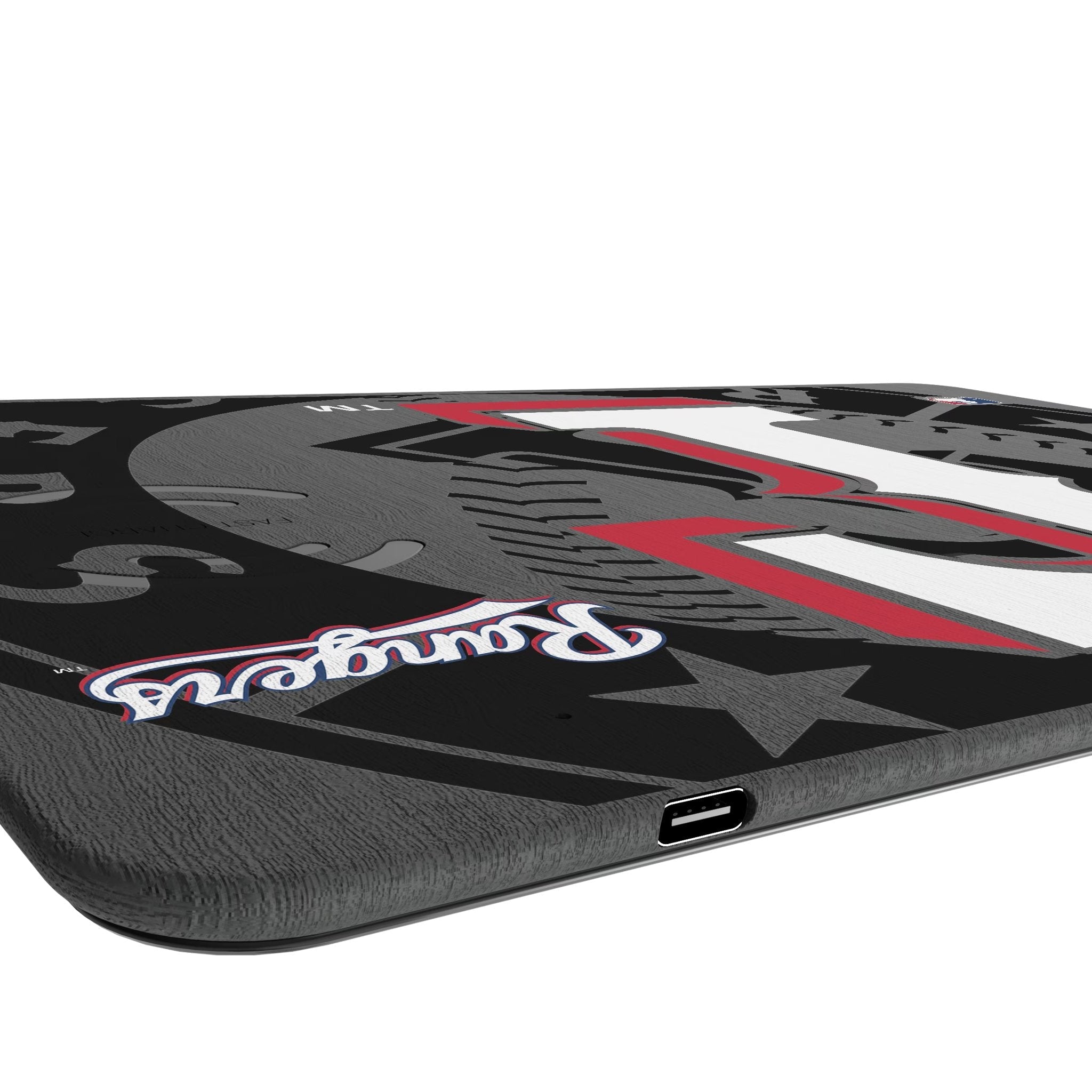 Texas Rangers Monocolor Tilt 15-Watt Wireless Charger and Mouse Pad 3
