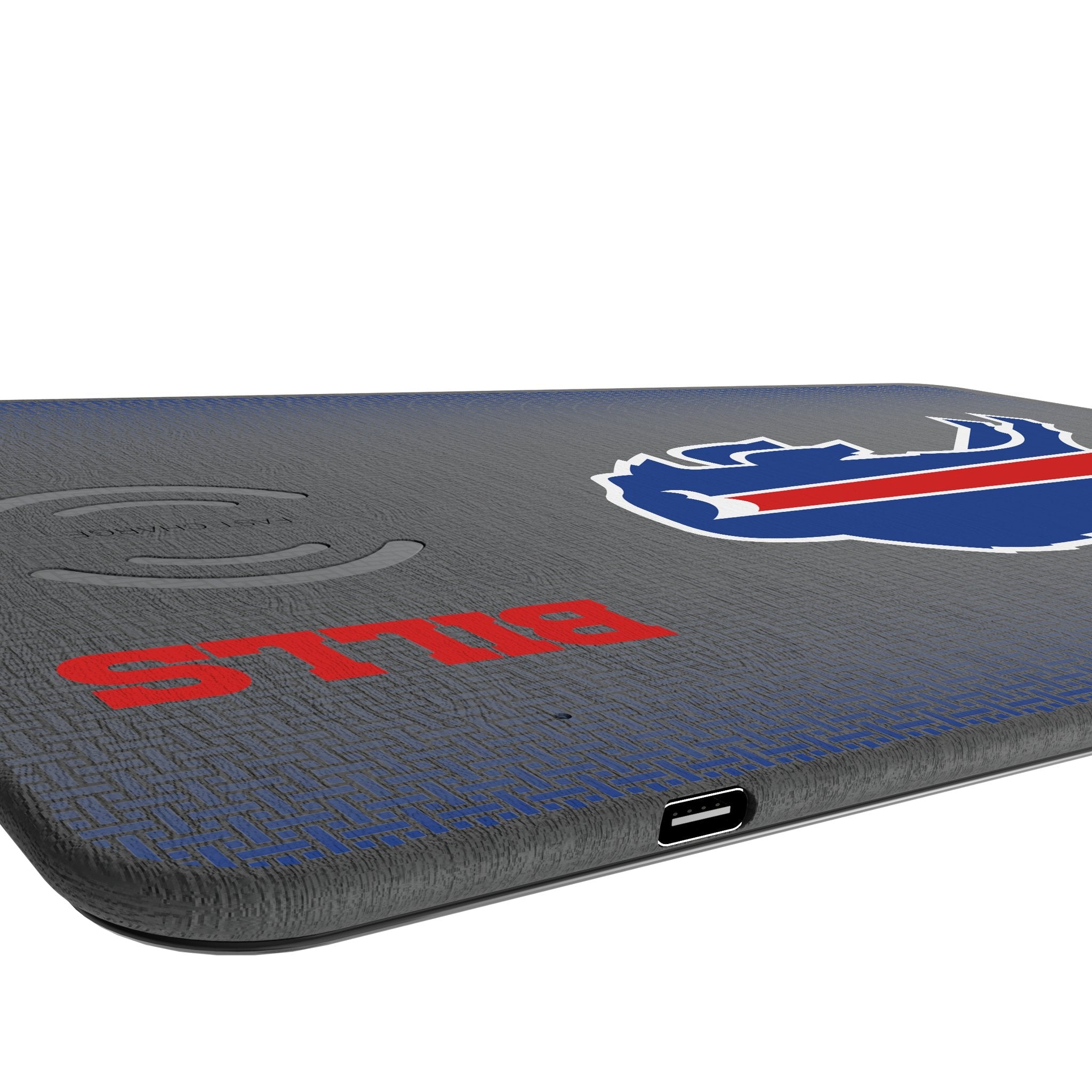 Buffalo Bills Linen 15-Watt Wireless Charger and Mouse Pad 3