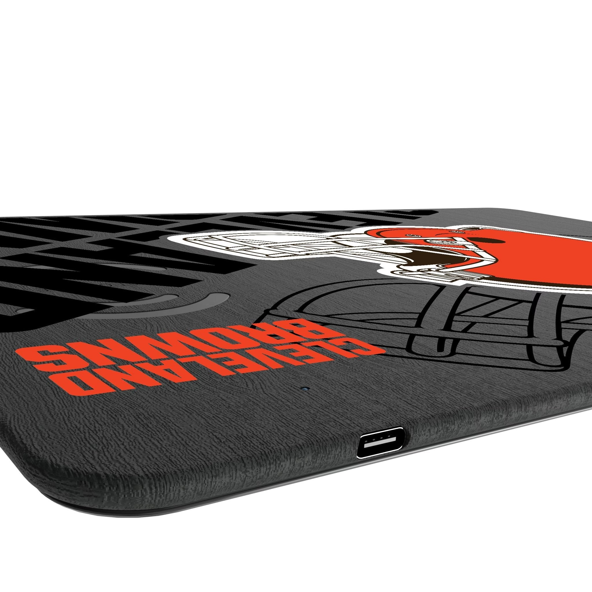 Cleveland Browns Monocolor Tilt 15-Watt Wireless Charger and Mouse Pad 3