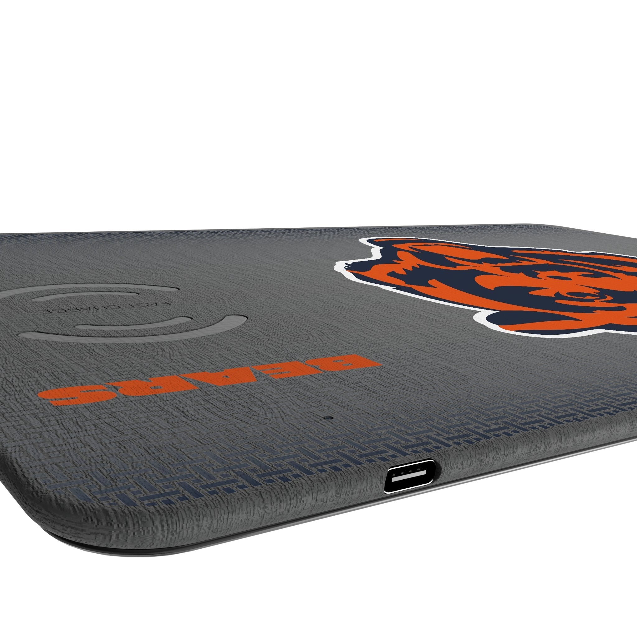 Chicago Bears Linen 15-Watt Wireless Charger and Mouse Pad 3