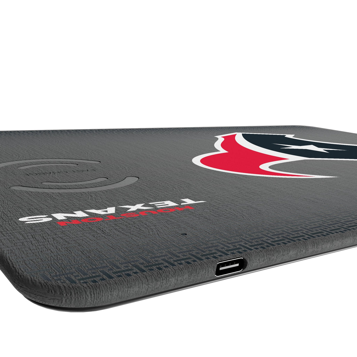Houston Texans Linen 15-Watt Wireless Charger and Mouse Pad 3
