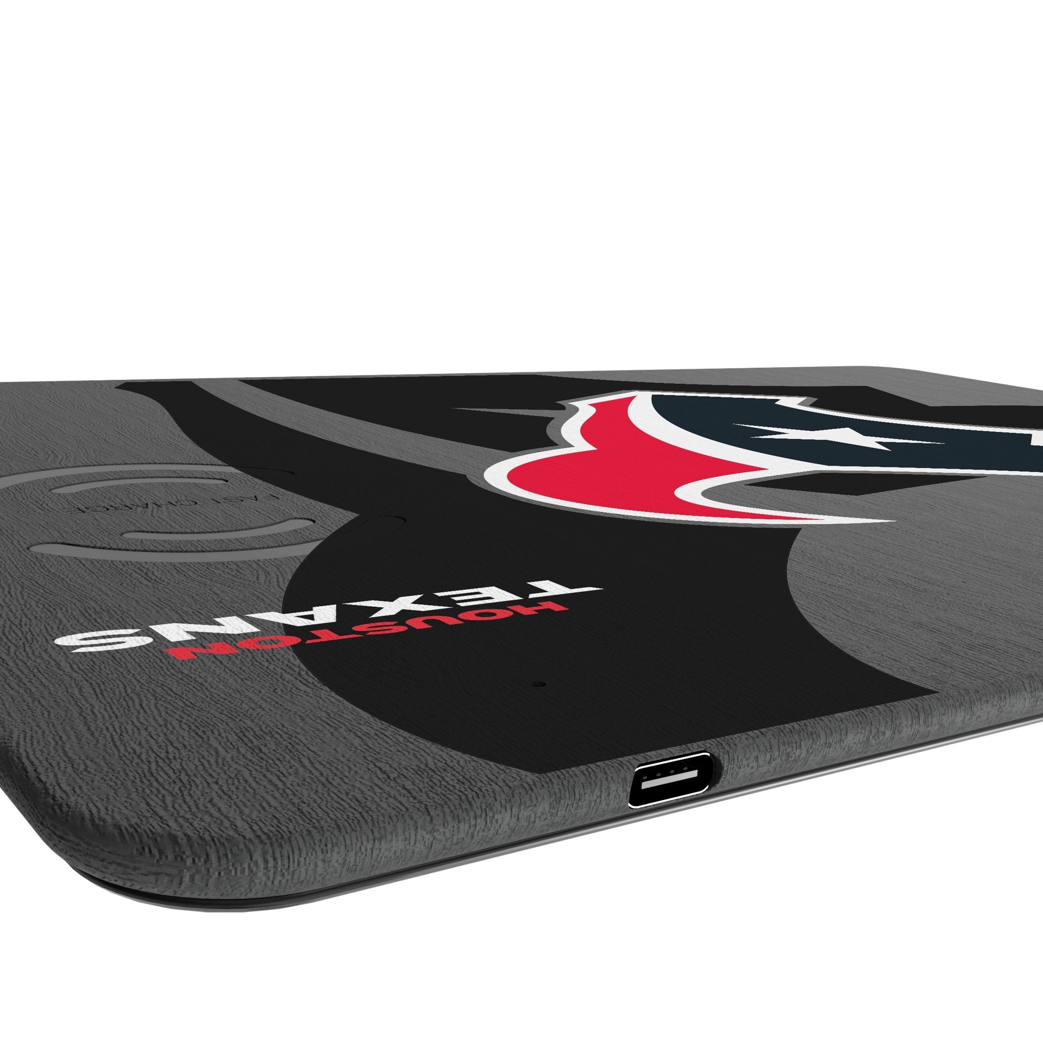 Houston Texans Monocolor Tilt 15-Watt Wireless Charger and Mouse Pad 3