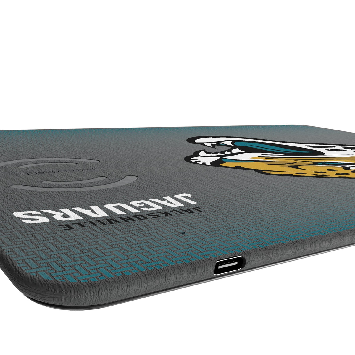 Jacksonville Jaguars Linen 15-Watt Wireless Charger and Mouse Pad 3