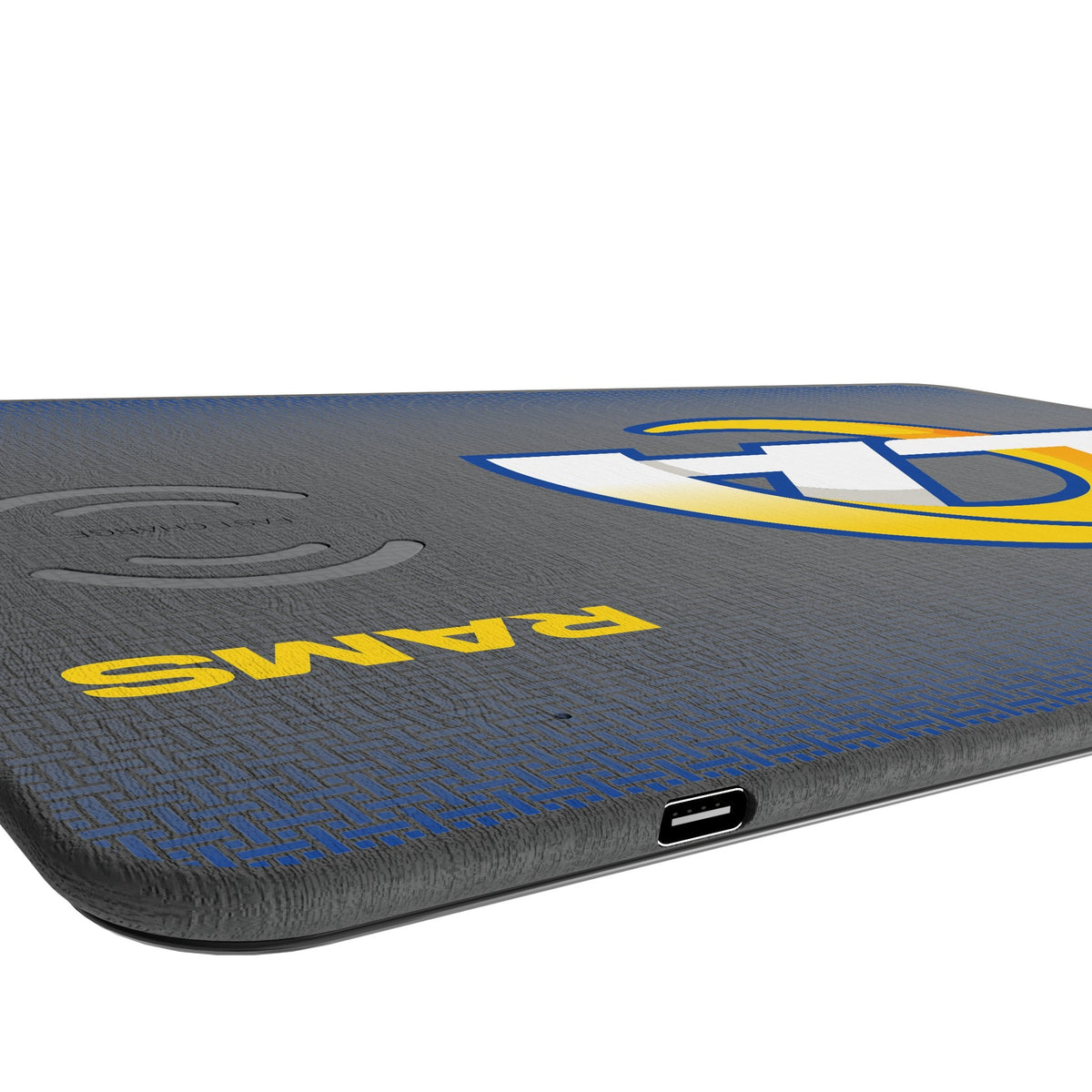 Los Angeles Rams Linen 15-Watt Wireless Charger and Mouse Pad 3